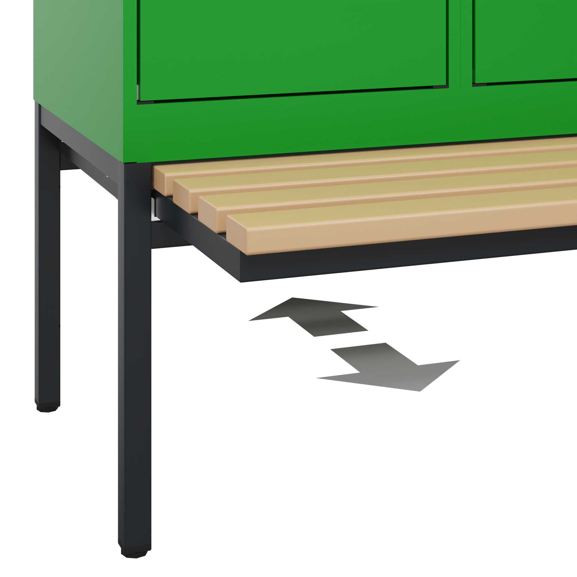 C+P Spind Evolo PLUS, Bank, 2 Abteile, 2120x800x815mm