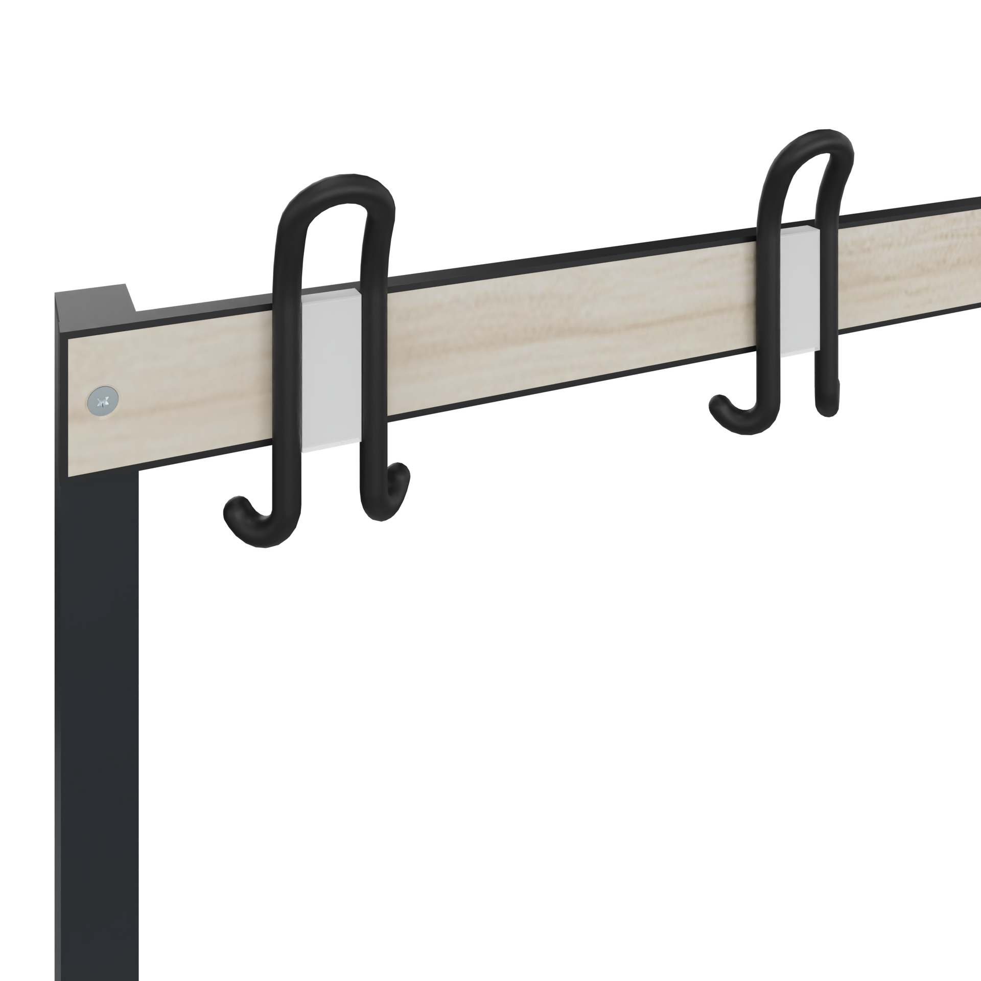 C+P Garderobenbank Solid HPL, 1716x2000x412mm, 7021/VK031