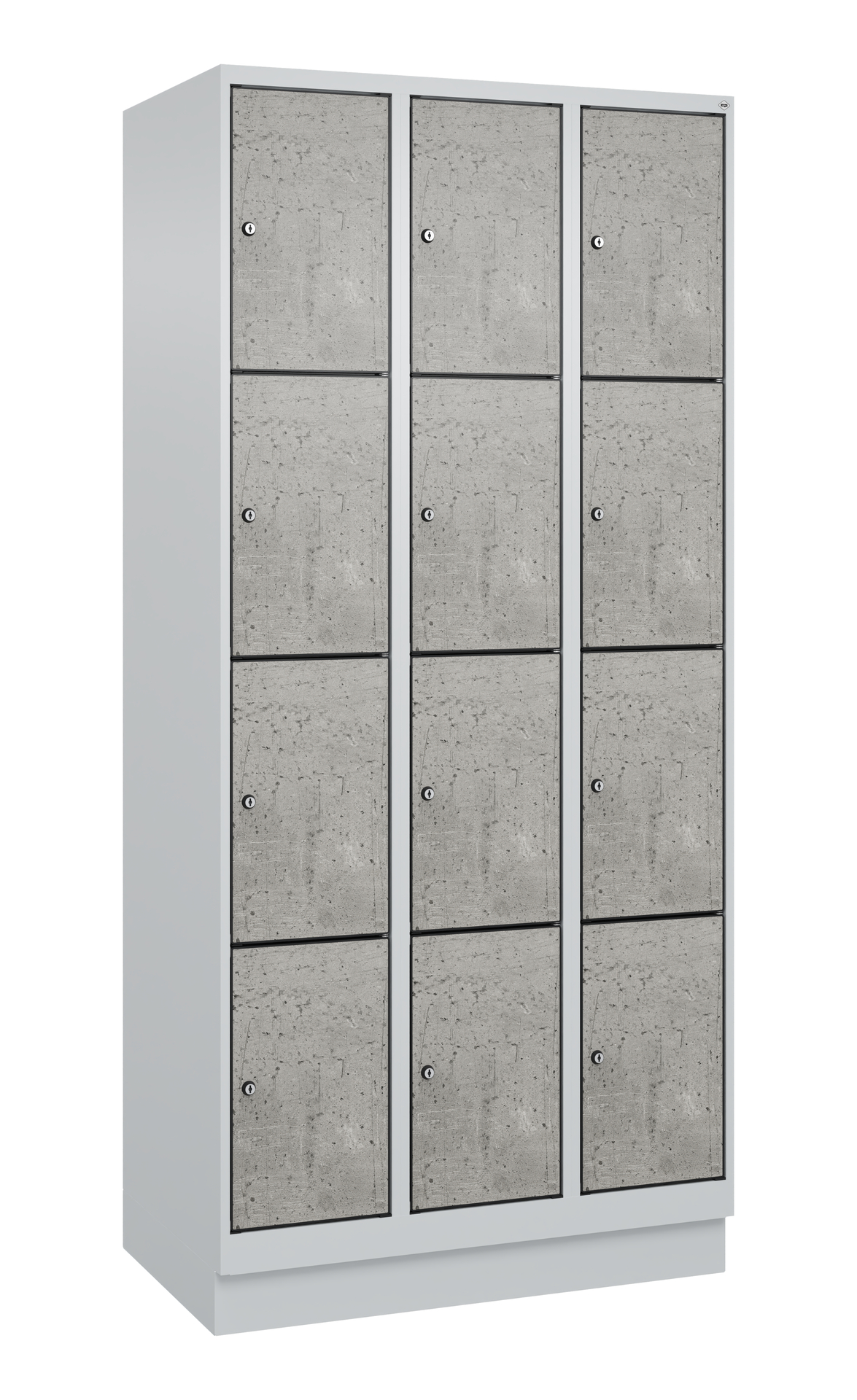 C+P Schlie�fachschrank Evolo PLUS, Sockel, 12 F�cher, 1950x900x500mm