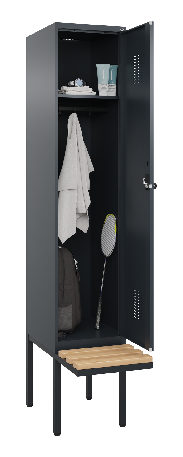 C+P Spind Evolo PLUS, Bank, 1 Abteile, 2120x400x81