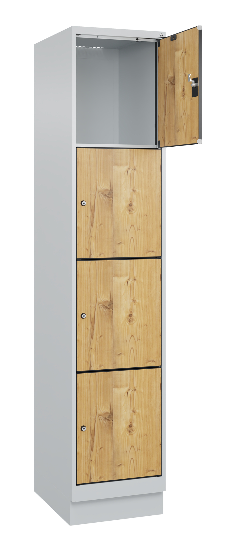 C+P Schlie�fachschrank Evolo PLUS, Sockel, 4 F�cher, 1950x400x500mm