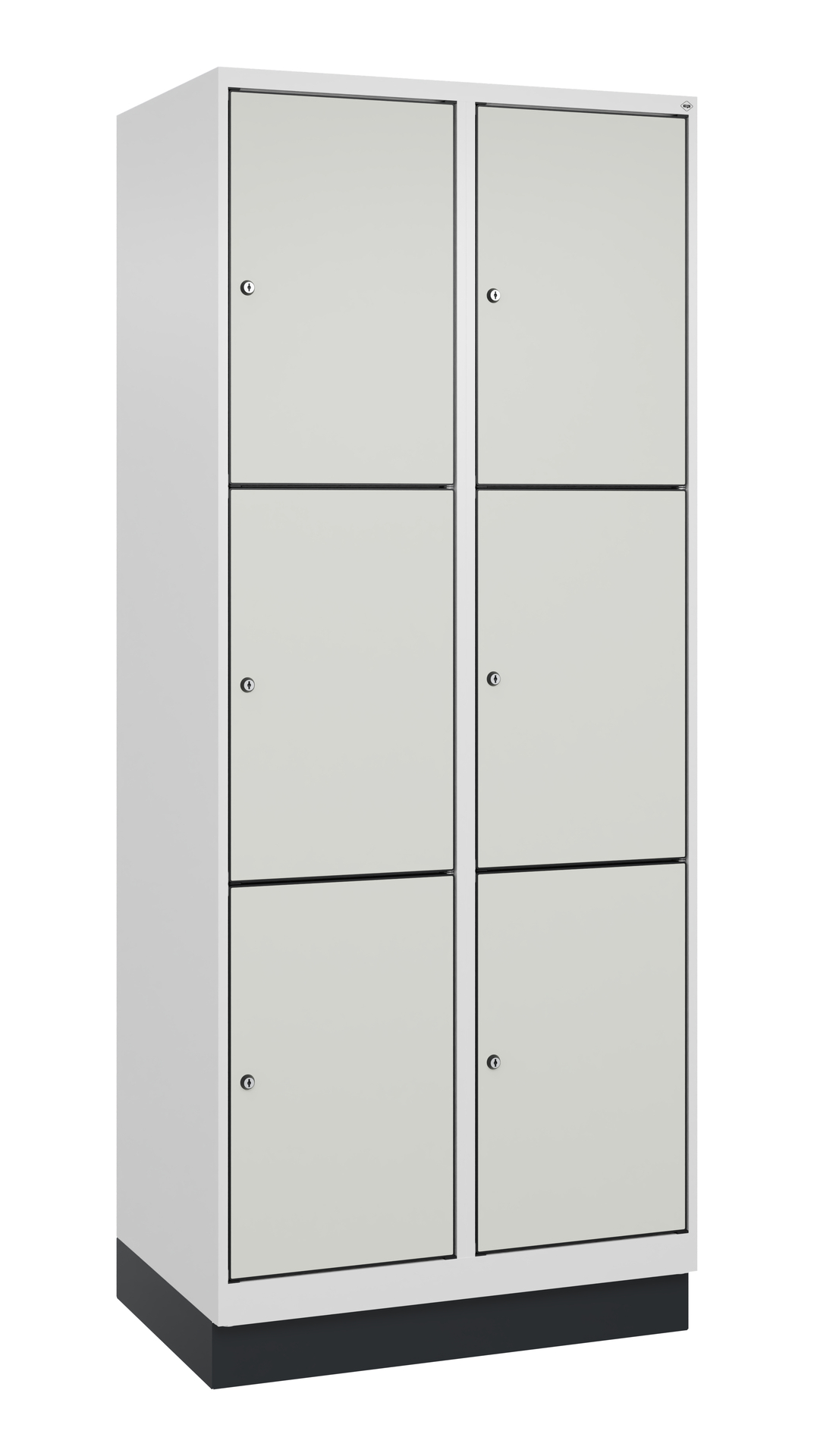 C+P Schlie�fachschrank Evolo PLUS, Sockel, 6 F�cher, 1950x800x500mm