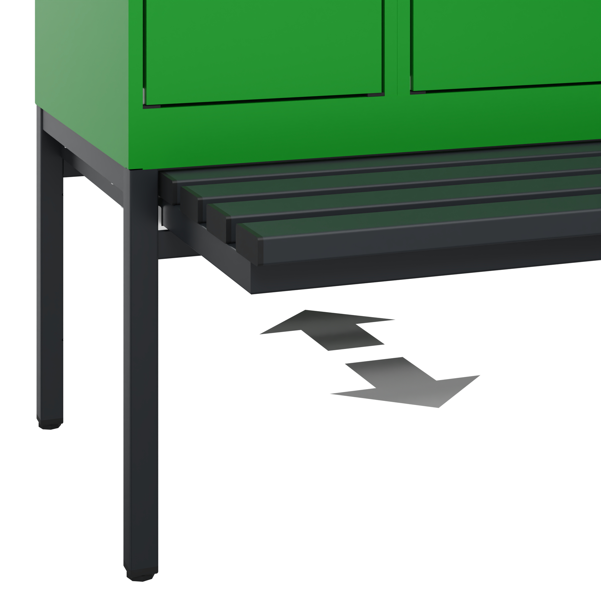 C+P Spind Evolo PLUS, Bank, 2 Abteile, 2120x600x815mm