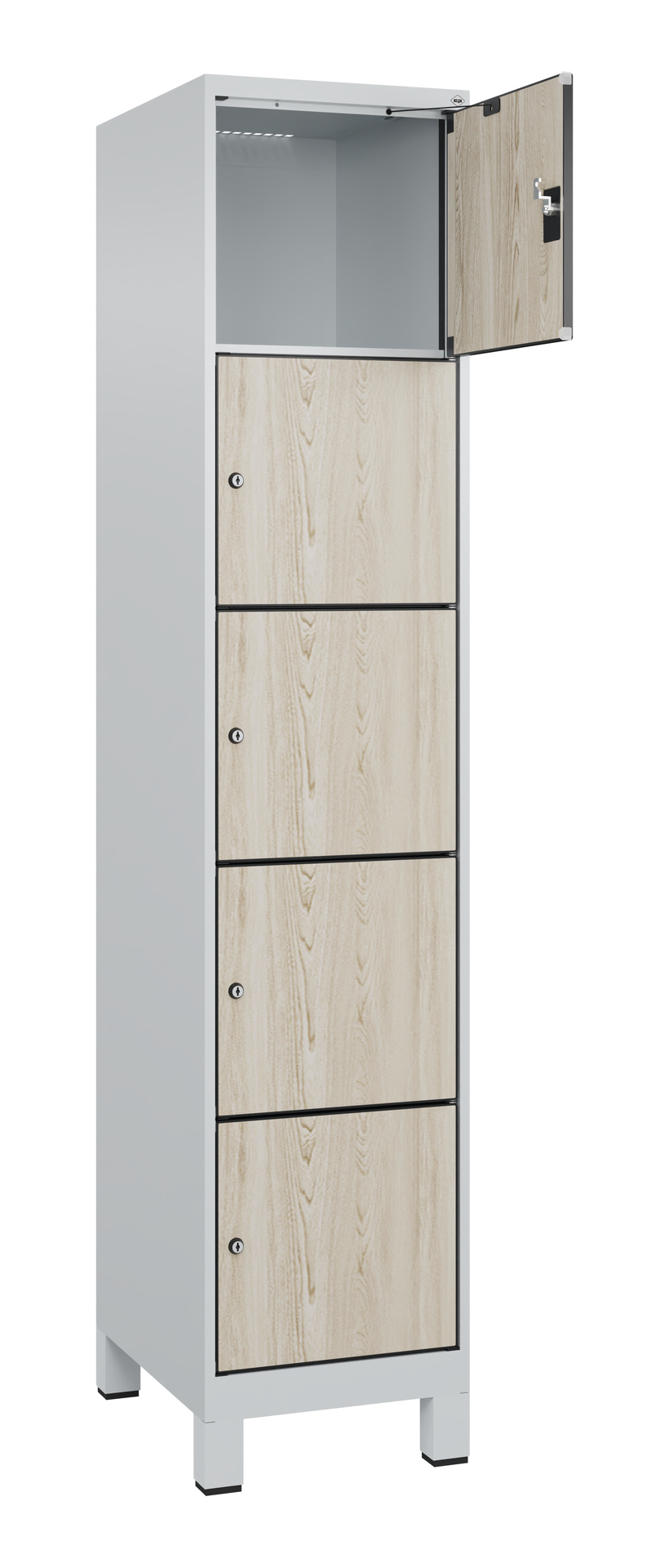 C+P Schlie�fachschrank Evolo PLUS, F��e, 5 F�cher, 1950x400x500mm