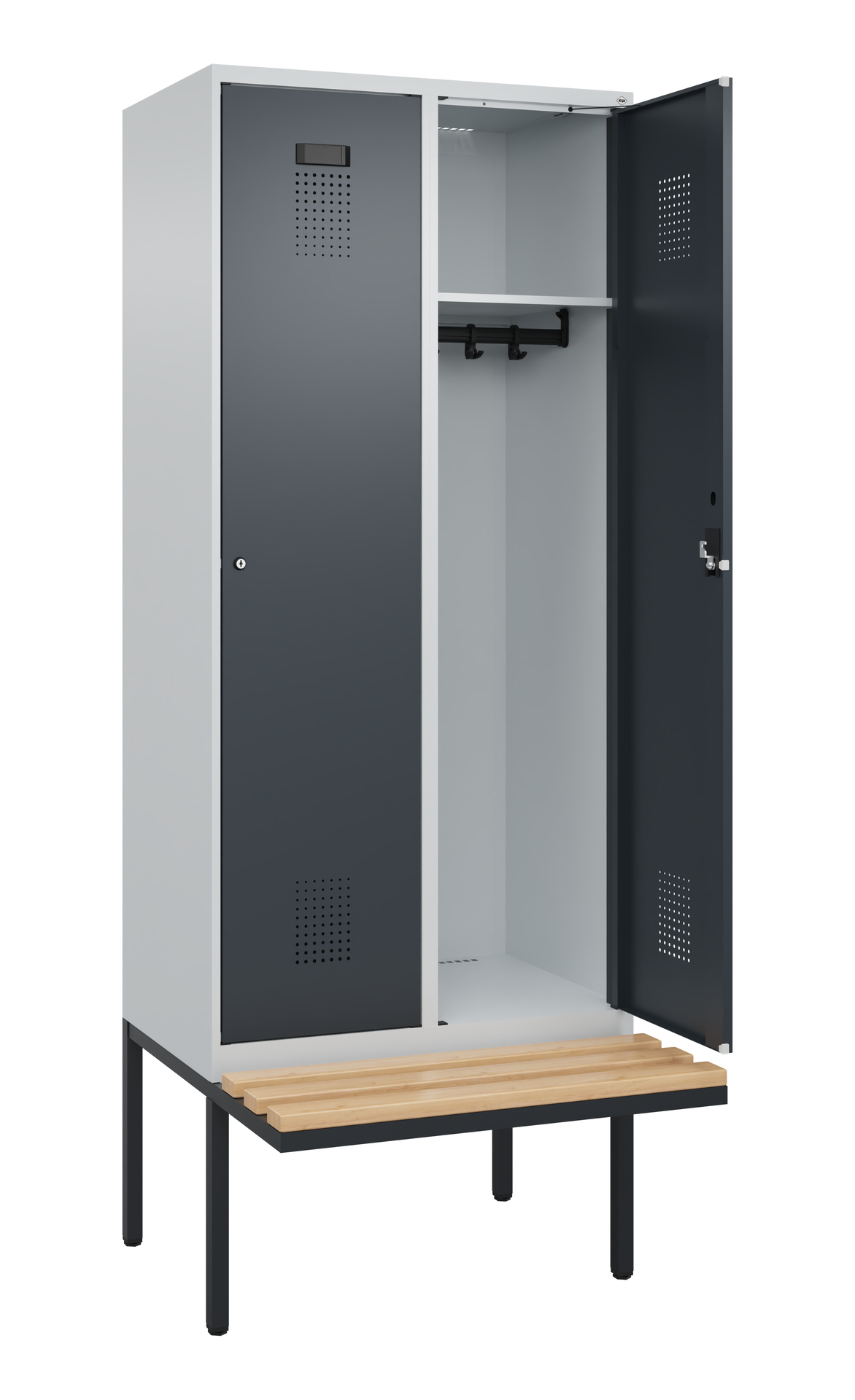 C+P Spind Evolo PLUS, Bank, 2 Abteile, 2120x800x81