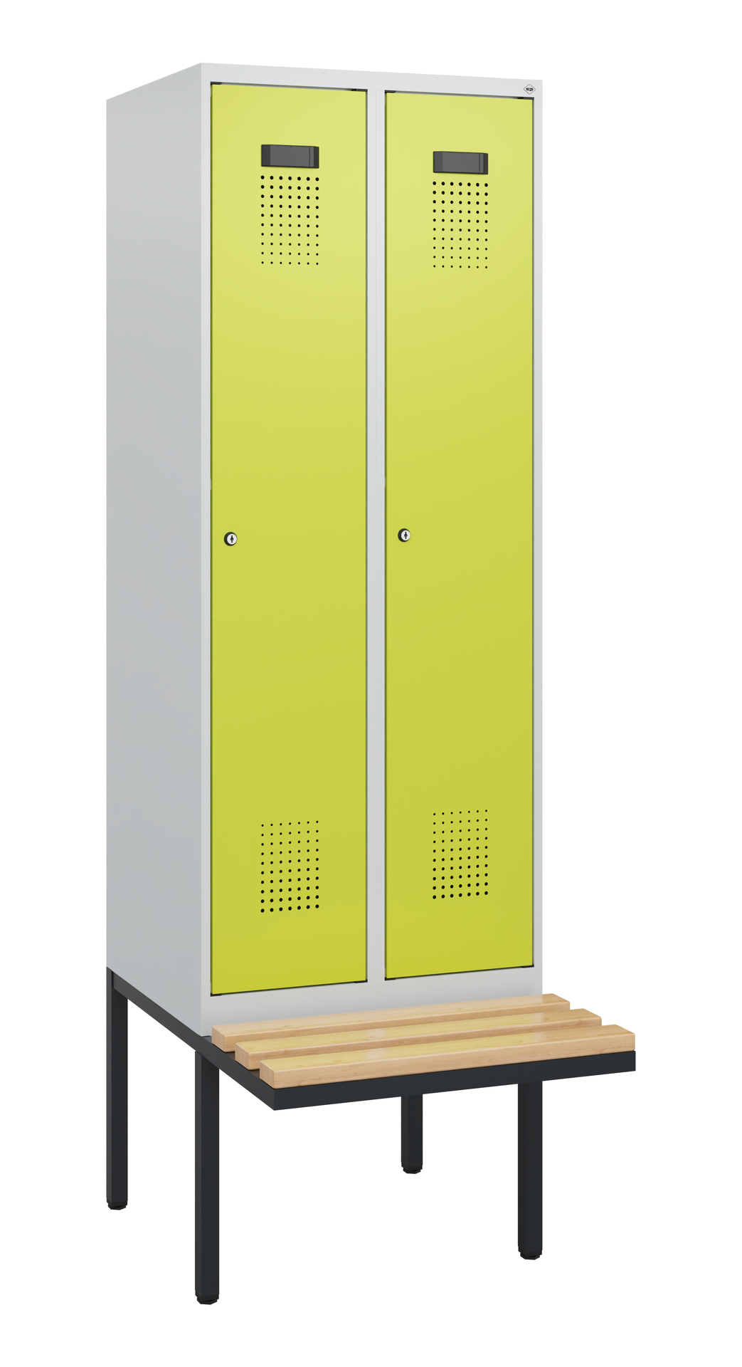 C+P Spind Evolo PLUS, Bank, 2 Abteile, 1950x600x81