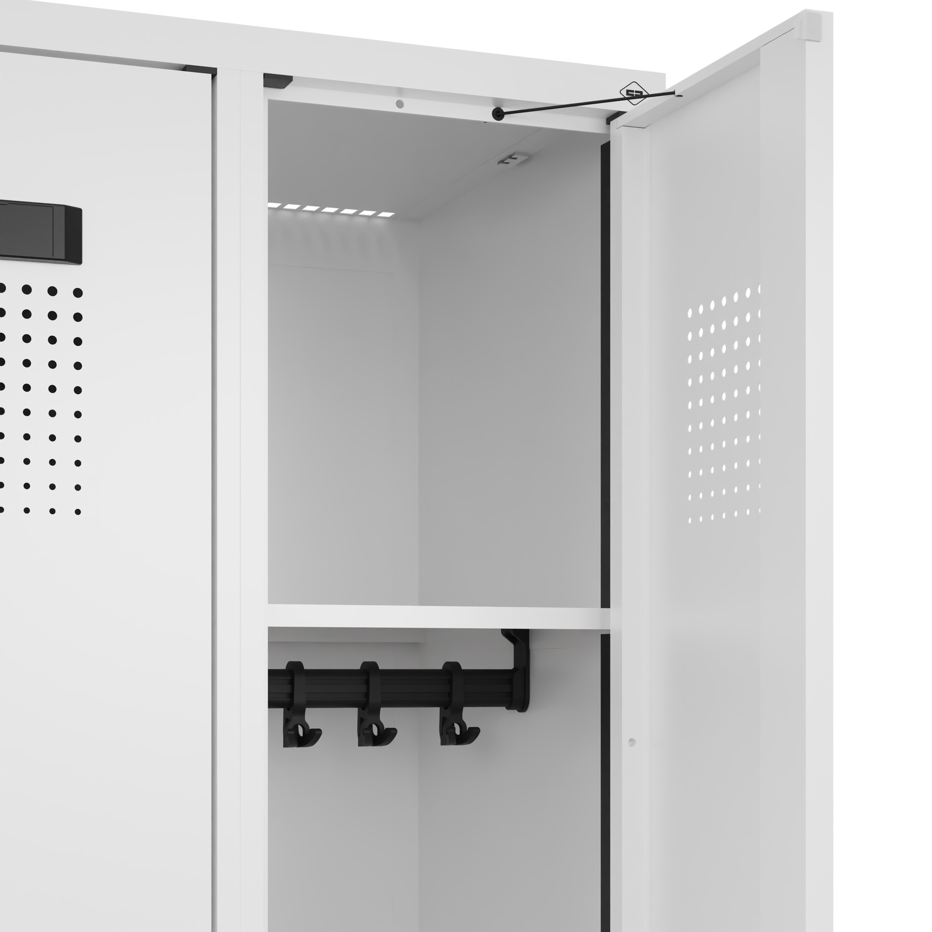 C+P Spind Evolo PLUS, Bank, 2 Abteil, 2120x600x815mm