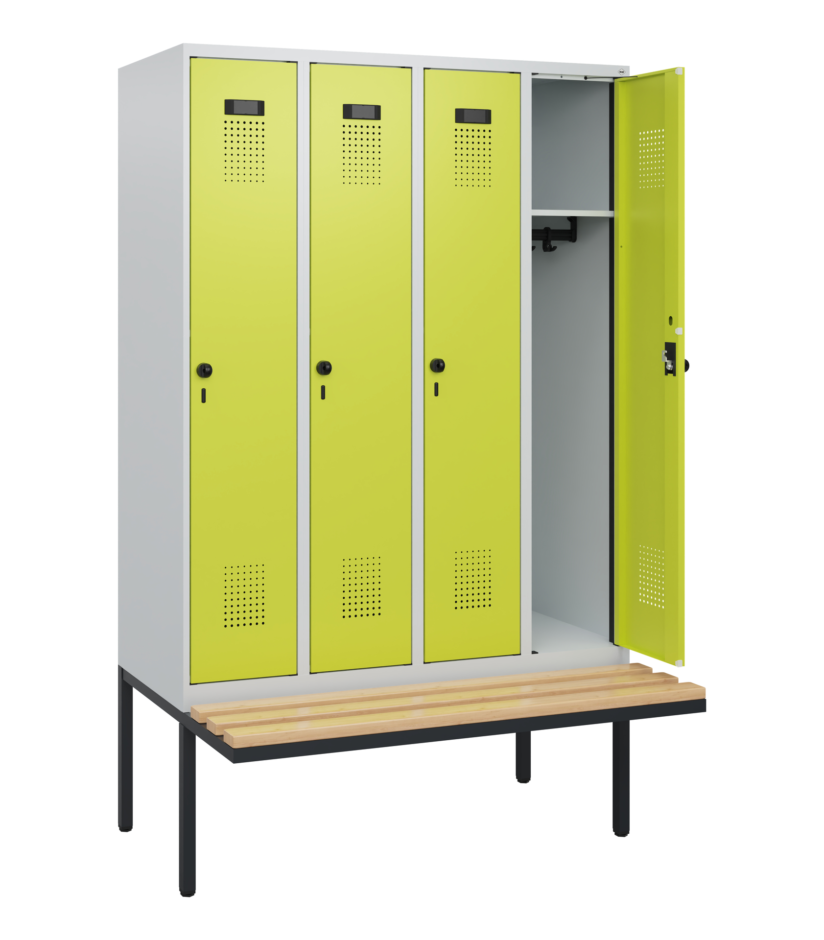 C+P Spind Evolo PLUS, Bank, 4 Abteile, 1950x1200x8