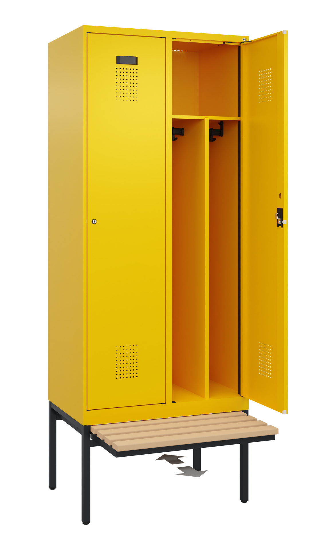 C+P Spind Evolo PLUS, Bank, 2 Abteile, 2120x800x815mm