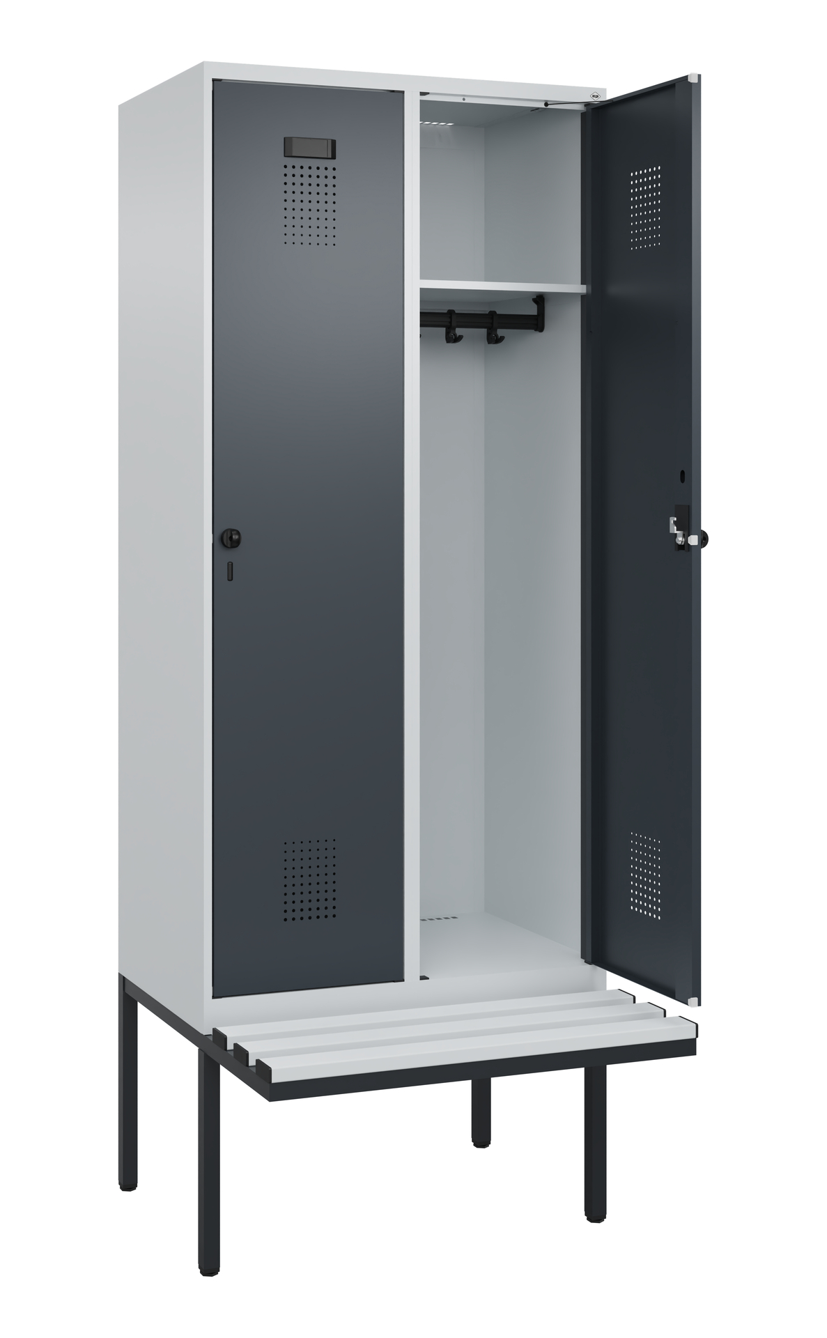 C+P Spind Evolo PLUS, Bank, 2 Abteile, 2120x800x81
