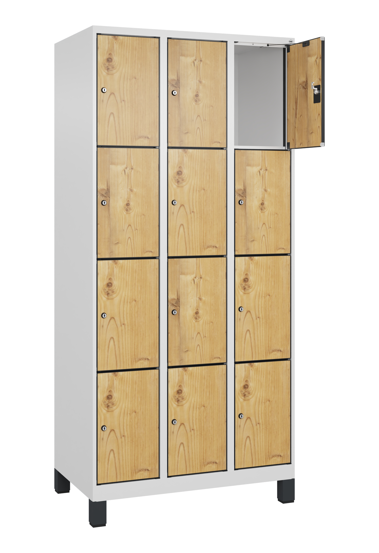 C+P Schlie�fachschrank Evolo PLUS, F��e, 12 F�cher, 1950x900x500mm