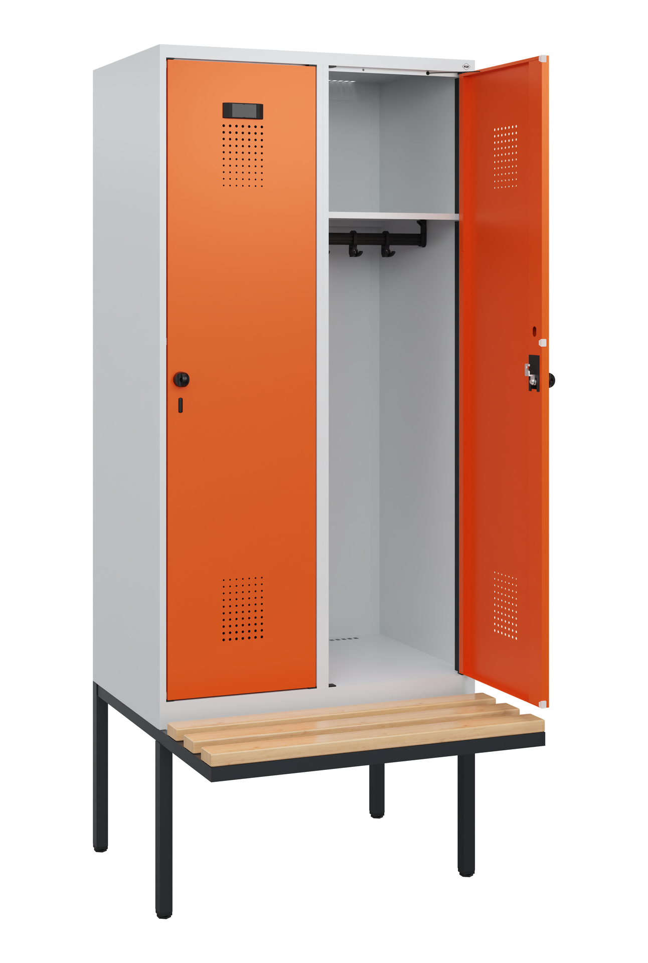 C+P Spind Evolo PLUS, Bank, 2 Abteile, 1950x800x81