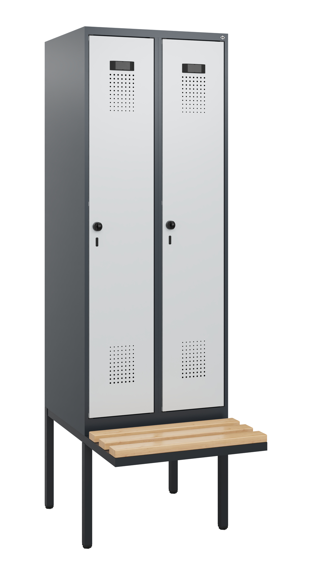 C+P Spind Evolo PLUS, Bank, 2 Abteile, 1950x600x81
