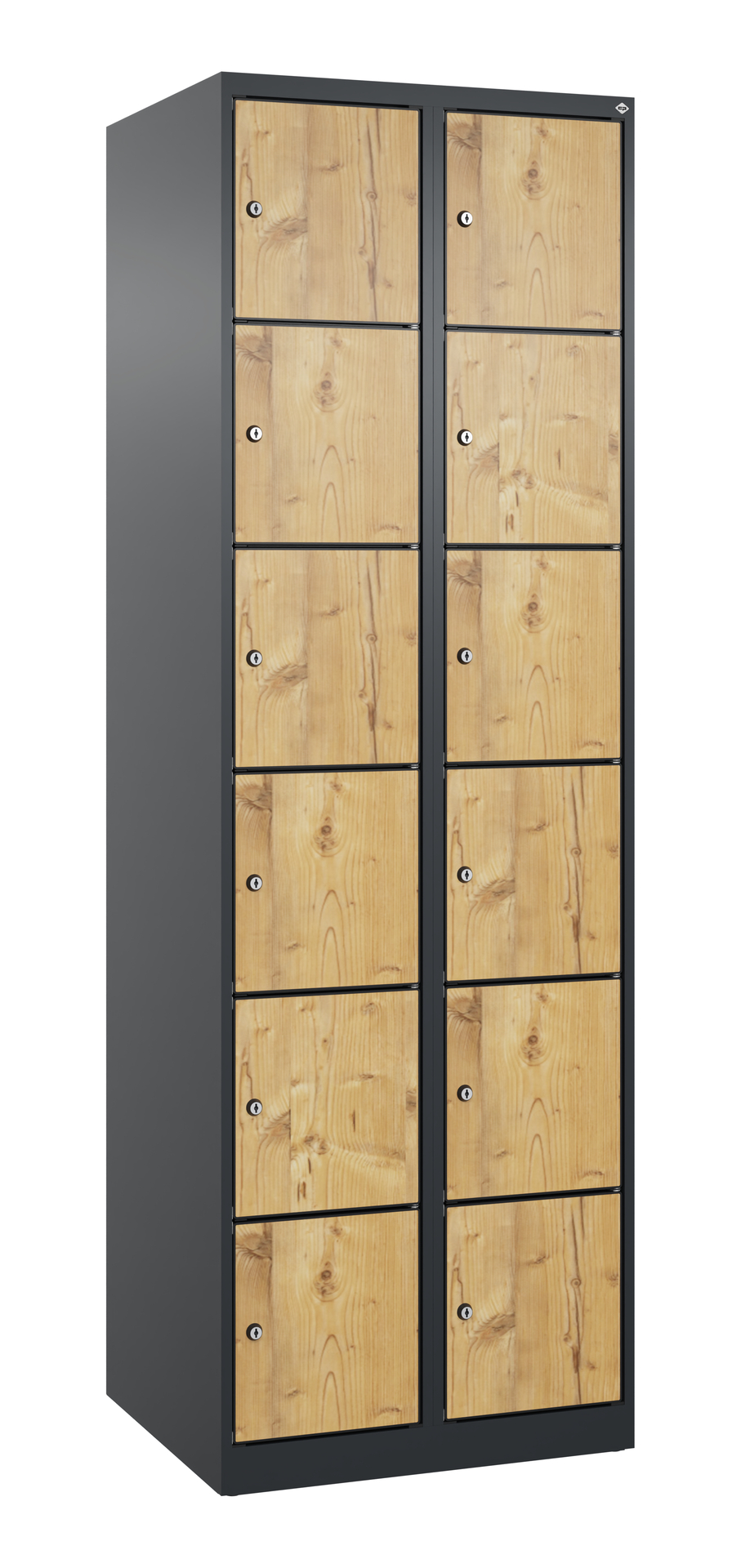 C+P Schlie�fachschrank Evolo PLUS, 12 F�cher, 1850x600x500mm