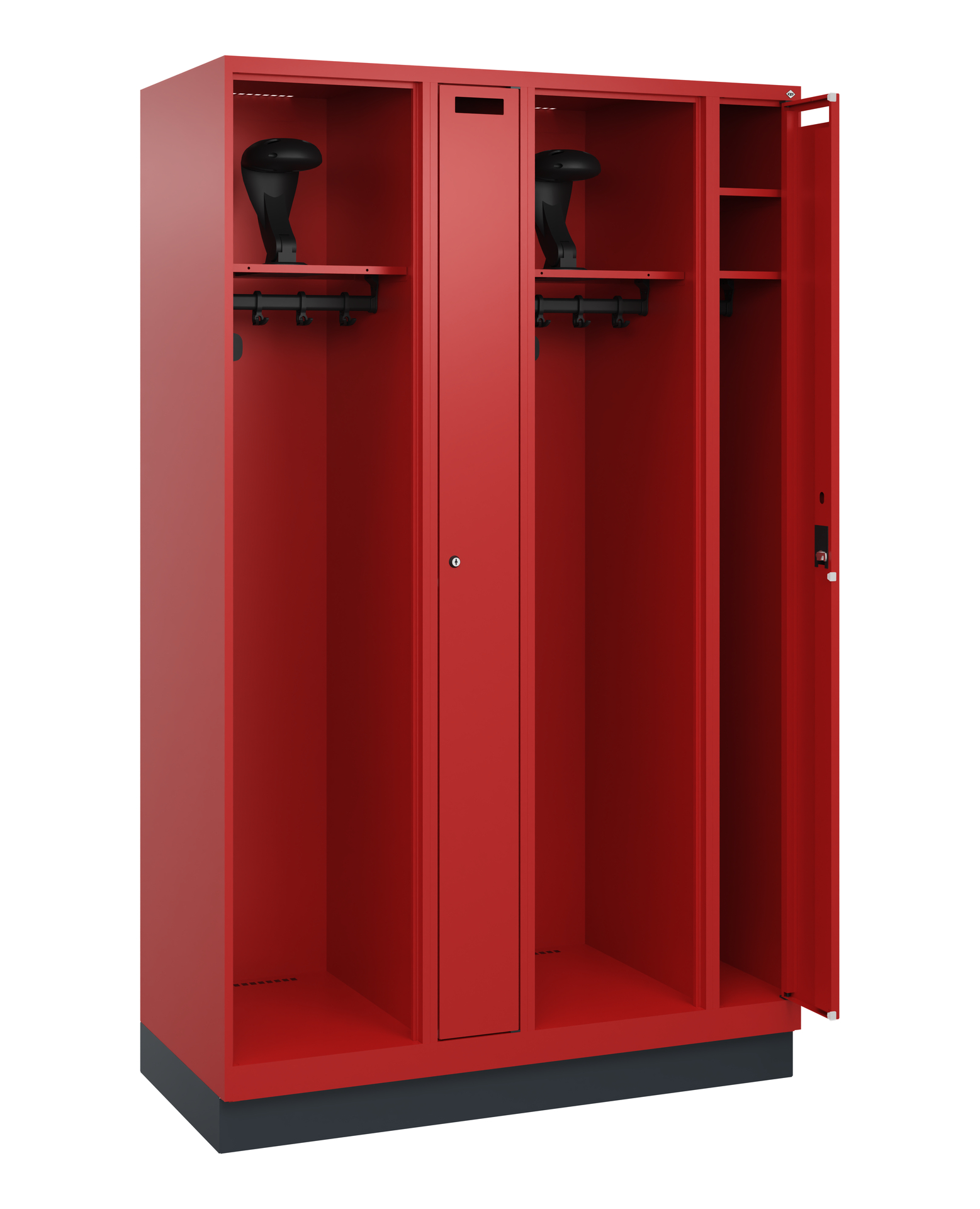 C+P Feuerwehrspind Kombi, 2 Abteile, 1850x1200x500
