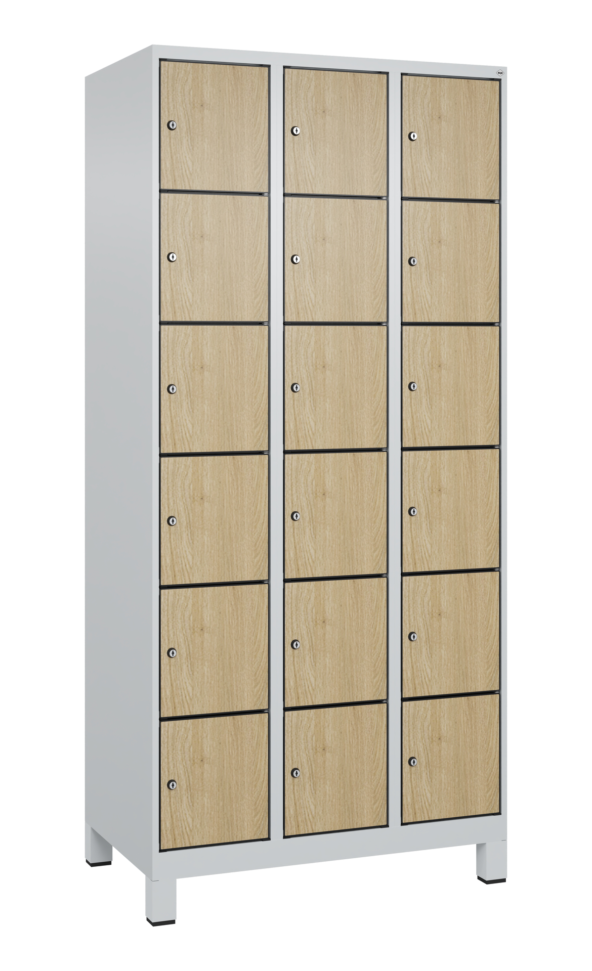 C+P Schlie�fachschrank Evolo PLUS, F��e, 18 F�cher, 1950x900x500mm