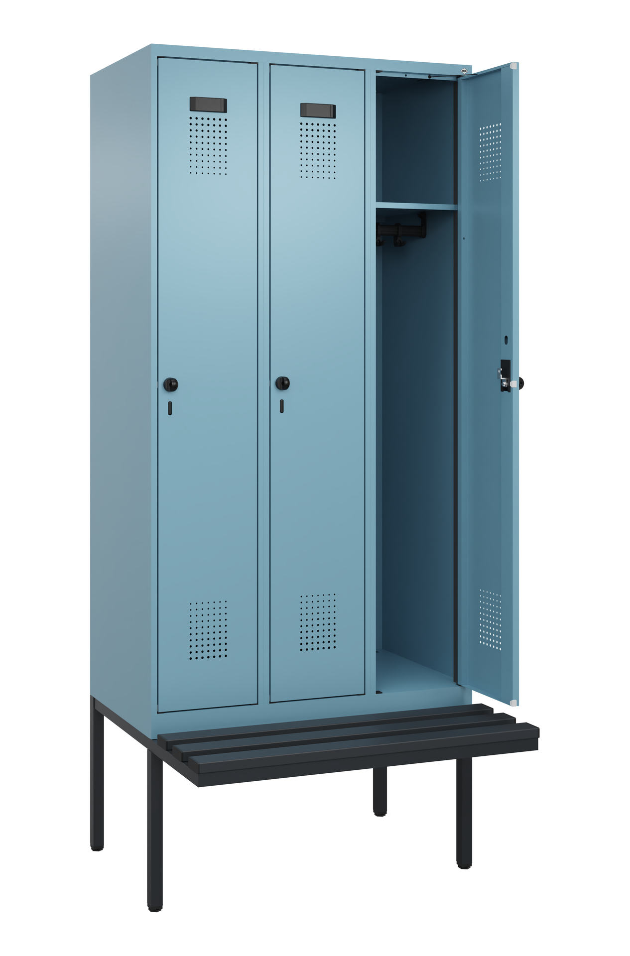 C+P Spind Evolo PLUS, Bank, 3 Abteile, 2120x900x81