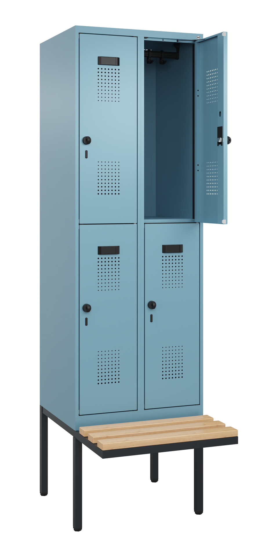 C+P Doppelstock-Spind Evolo PLUS, Bank, 4 Fächer, 