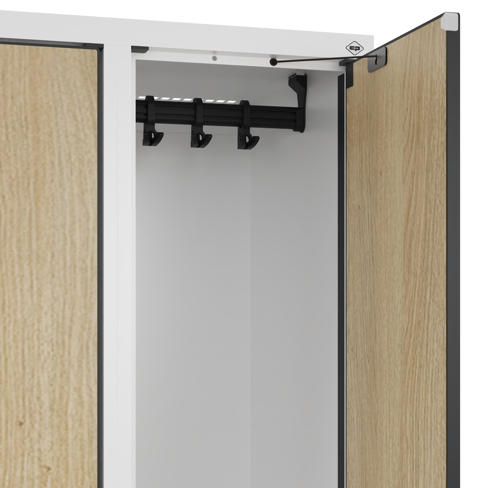 C+P Doppelst�ckiger Schulspind Evolo PLUS, 4 F�cher, 1530x600x500mm