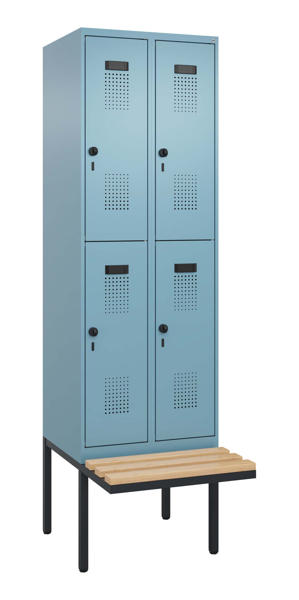 C+P Doppelstock-Spind Evolo PLUS, Bank, 4 Fächer, 