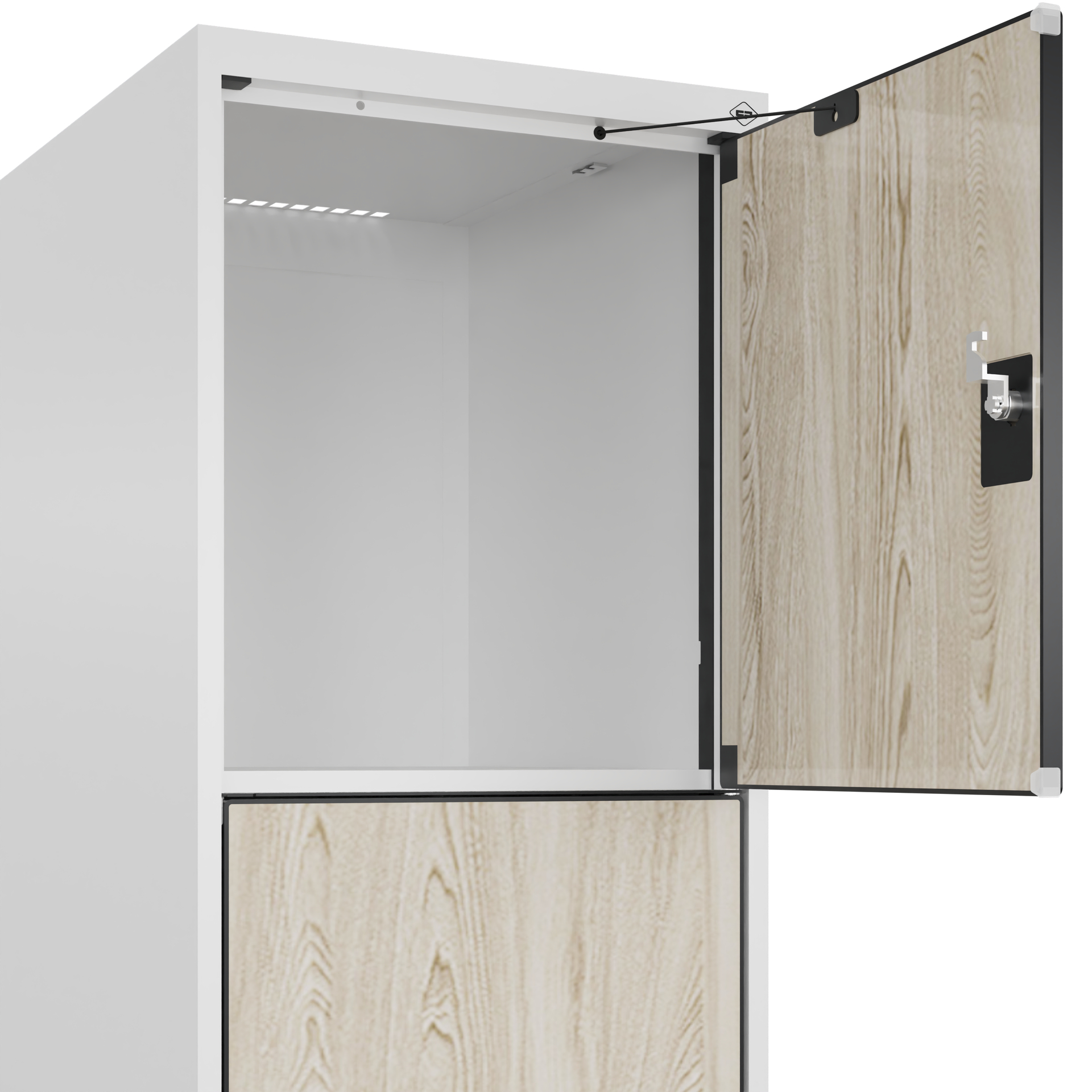 C+P Schlie�fachschrank Evolo PLUS, F��e, 4 F�cher, 1950x400x500mm