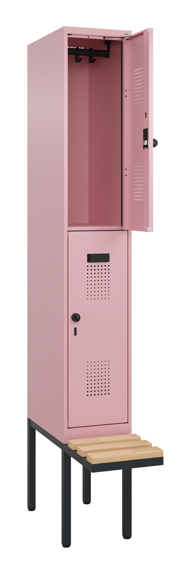 C+P Doppelstock-Spind Evolo PLUS, Bank, 2 Fächer, 