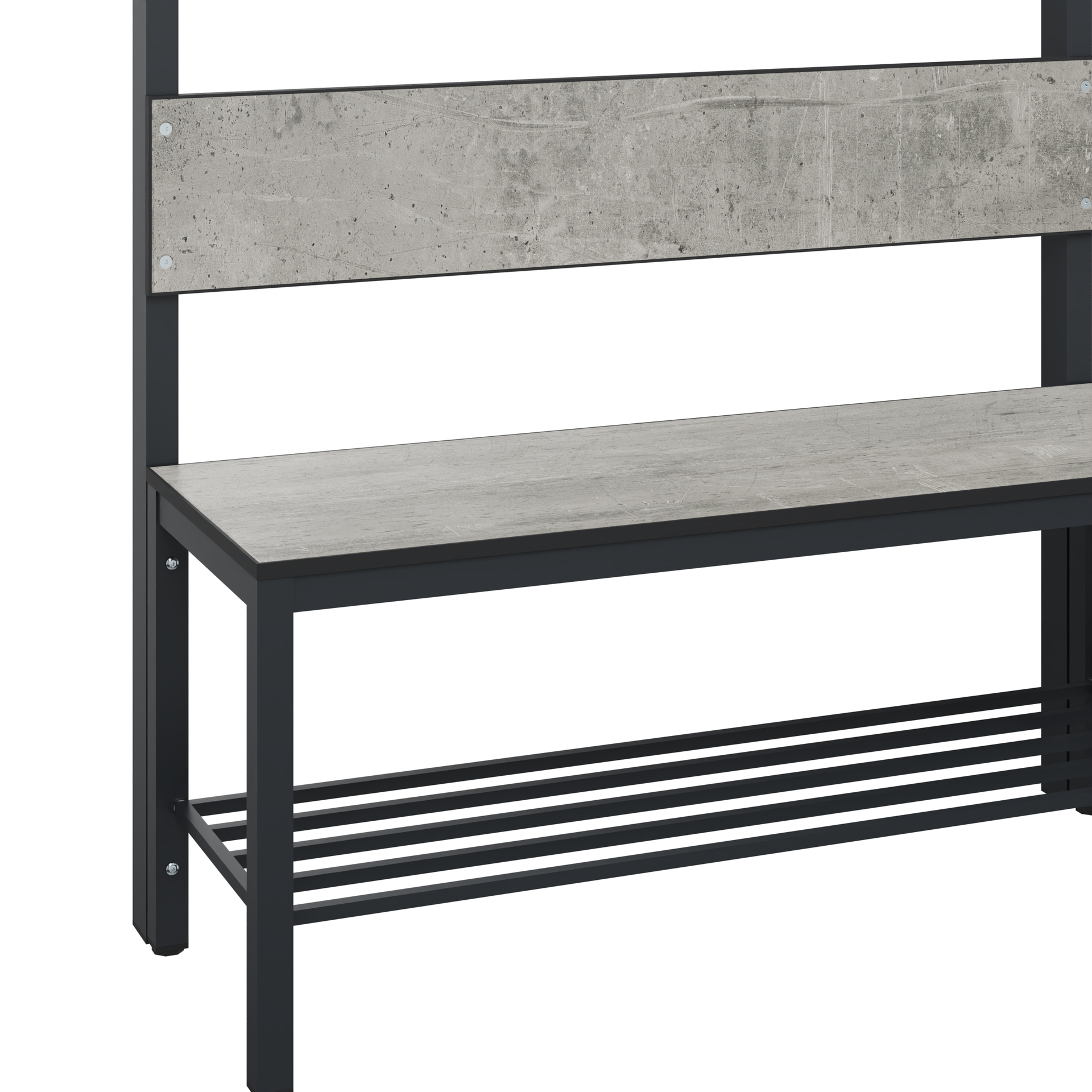 C+P Garderobenbank Solid HPL, 1716x2000x412mm, 7021/VK427