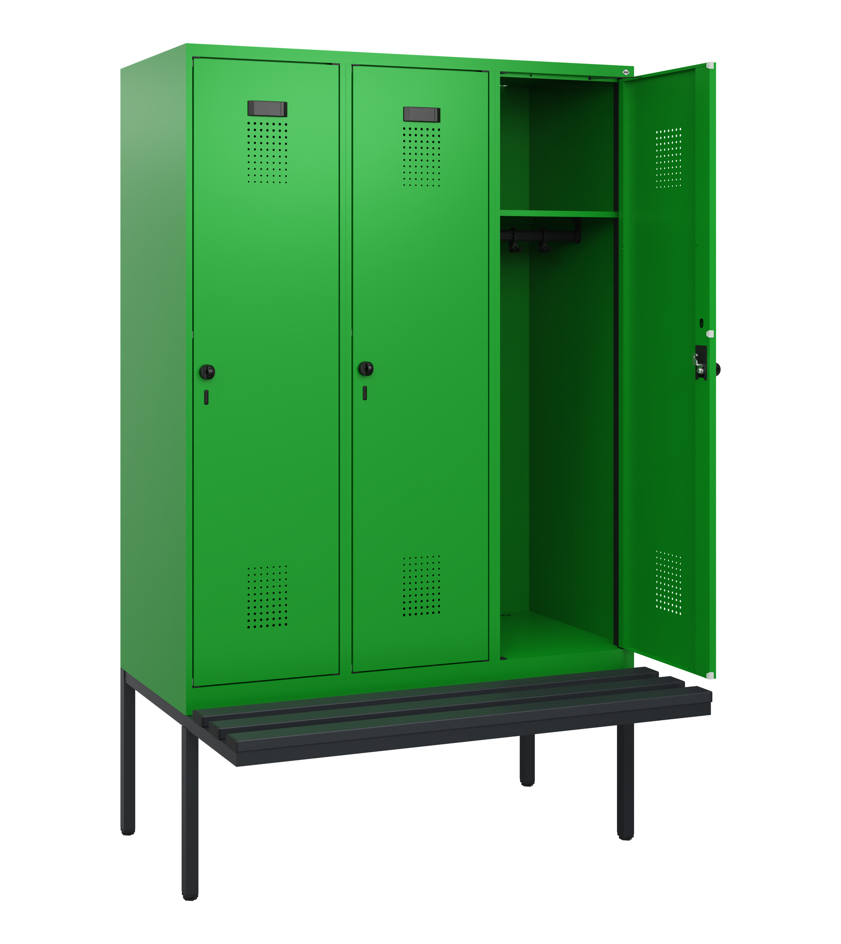 C+P Spind Evolo PLUS, Bank, 3 Abteile, 1950x1200x8