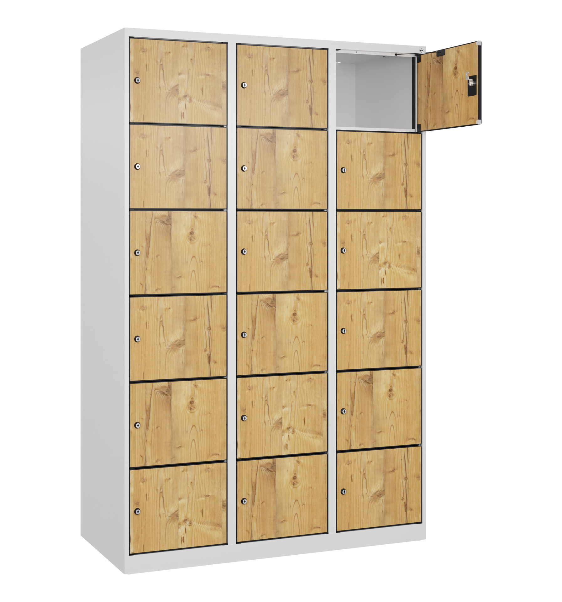 C+P Schlie�fachschrank Evolo PLUS, 18 F�cher, 1850x1200x500mm