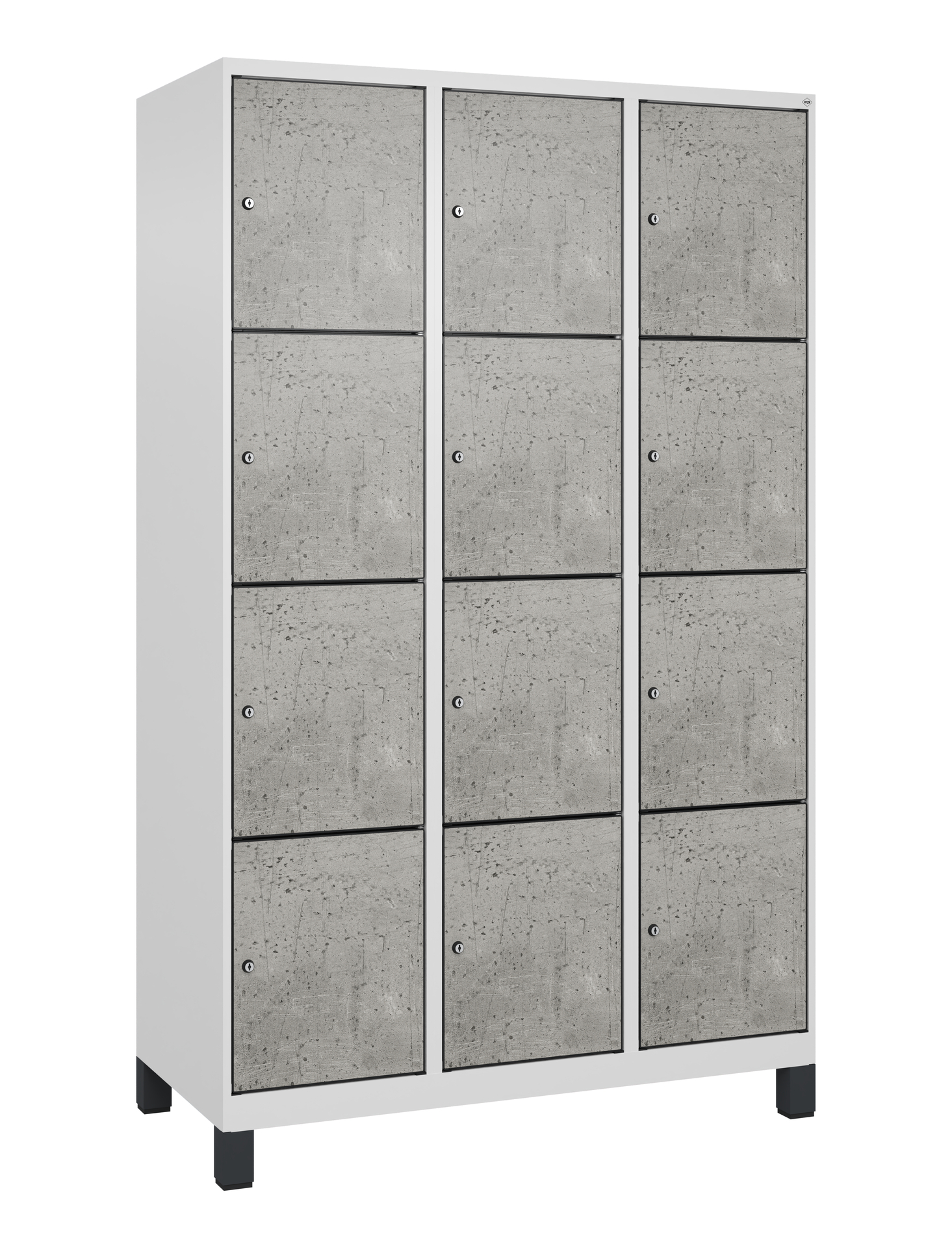 C+P Schlie�fachschrank Evolo PLUS, F��e, 12 F�cher, 1950x1200x500mm
