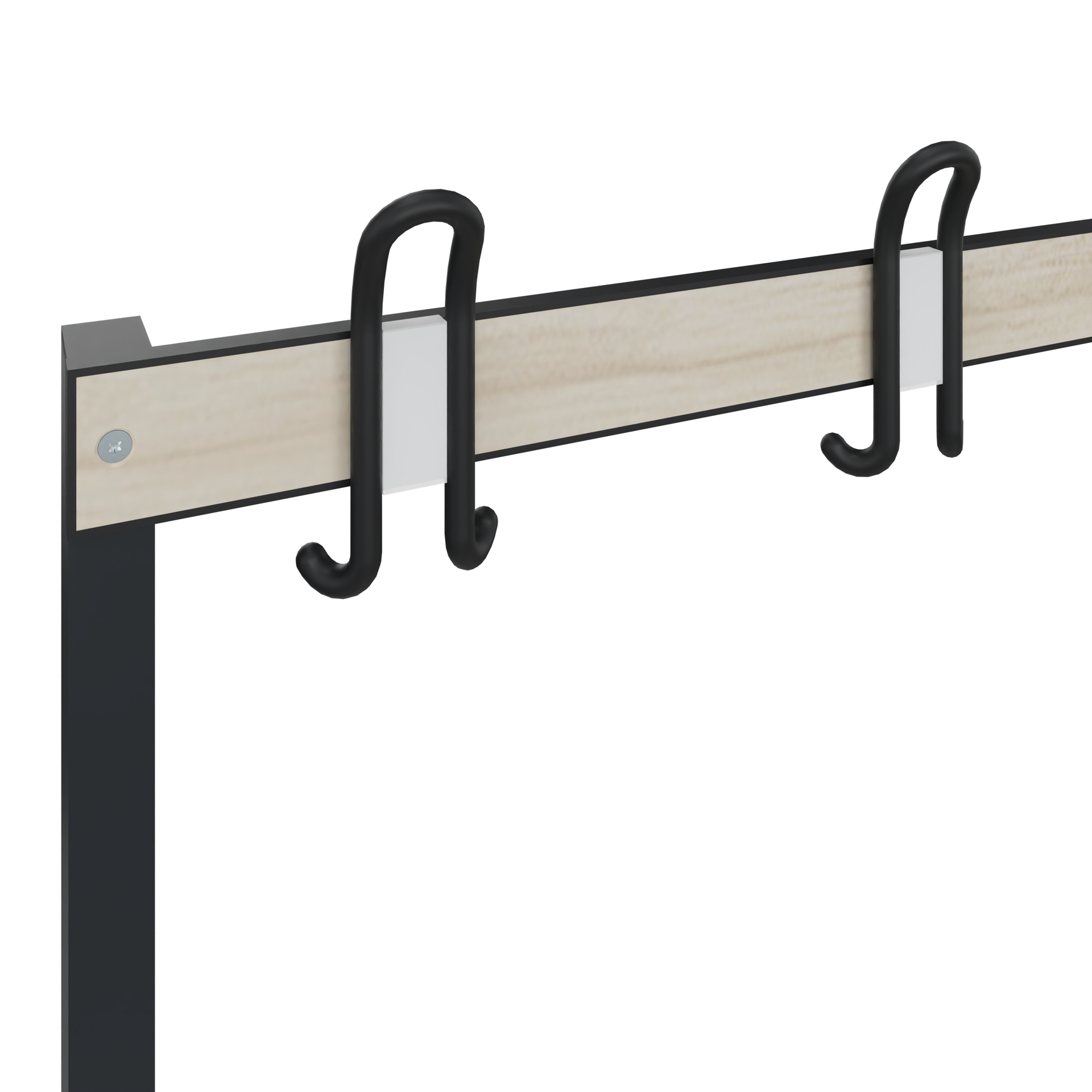 C+P Garderobenbank Solid HPL, 1716x1500x412mm, 7021/VK031