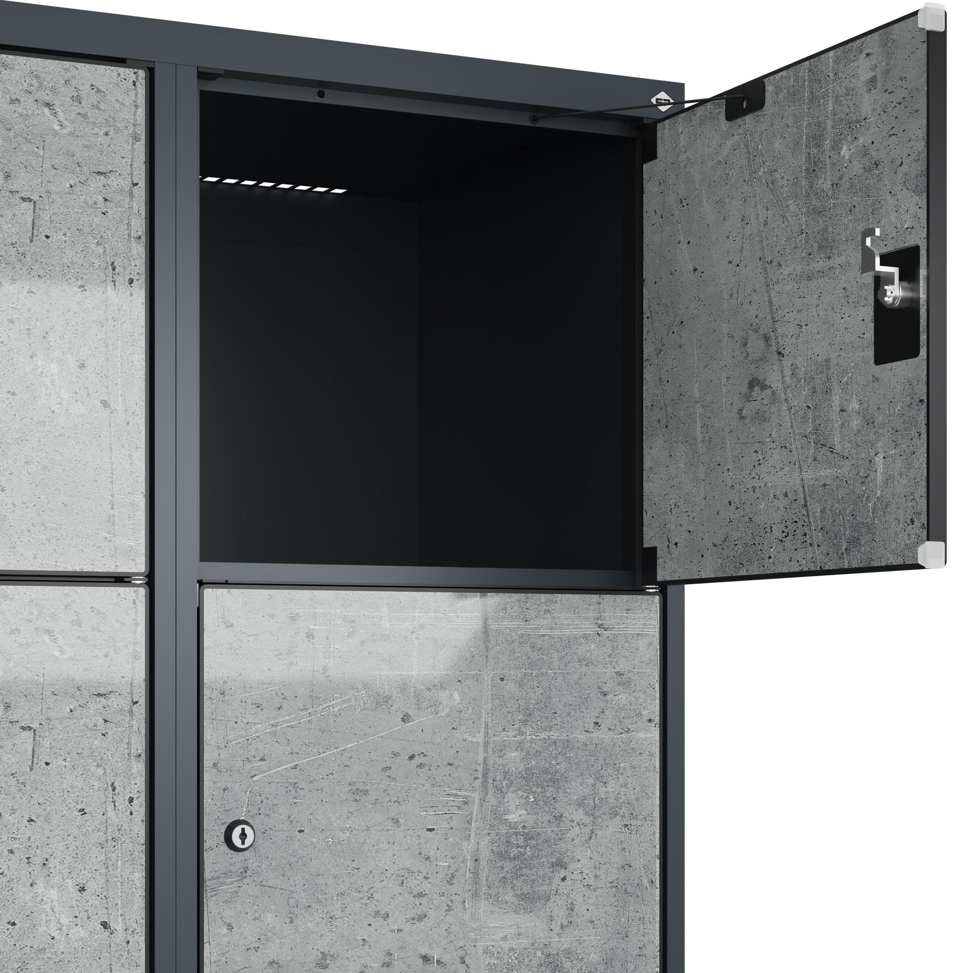 C+P Schlie�fachschrank Evolo PLUS, F��e, 15 F�cher, 1950x1200x500mm