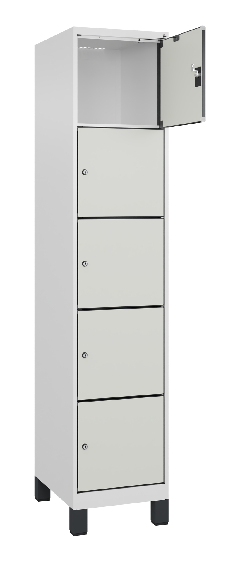 C+P Schlie�fachschrank Evolo PLUS, F��e, 5 F�cher, 1950x400x500mm