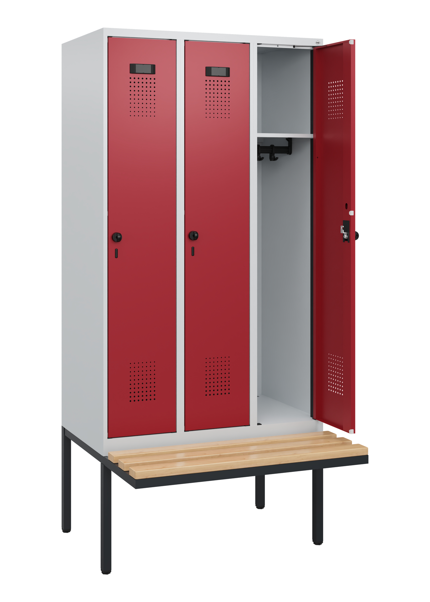 C+P Spind Evolo PLUS, Bank, 3 Abteile, 1950x900x81