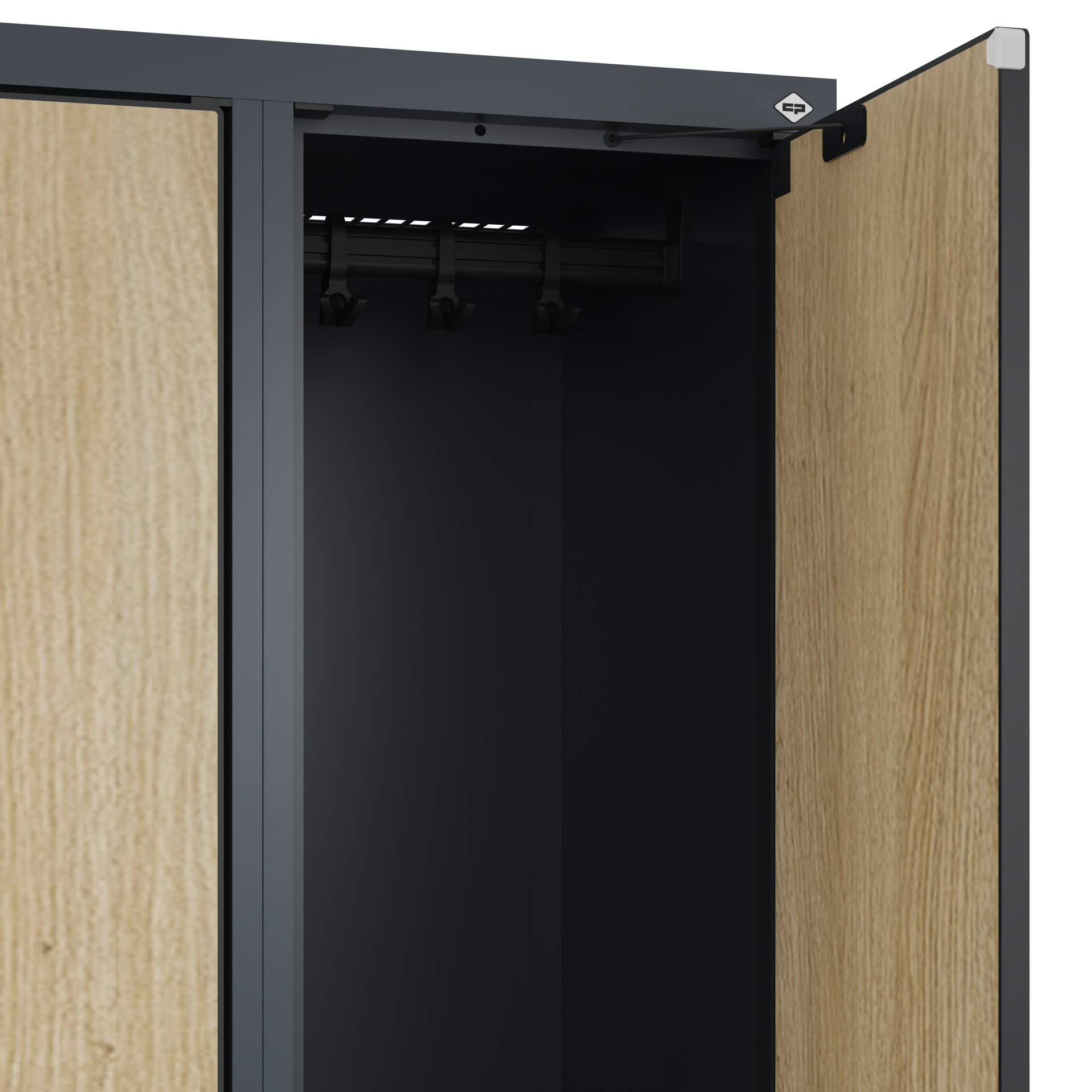 C+P Doppelst�ckiger Schulspind Evolo PLUS, 4 F�cher, 1530x600x500mm