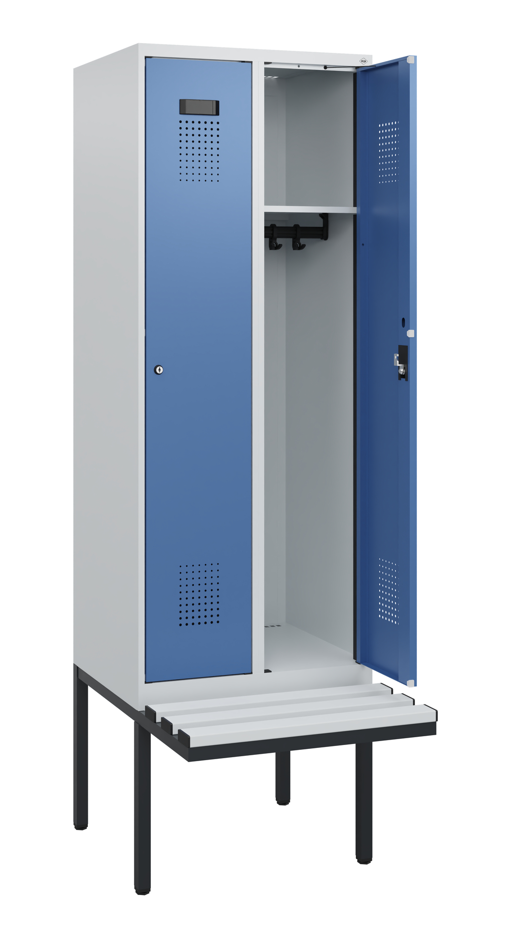 C+P Spind Evolo PLUS, Bank, 2 Abteile, 1950x600x81