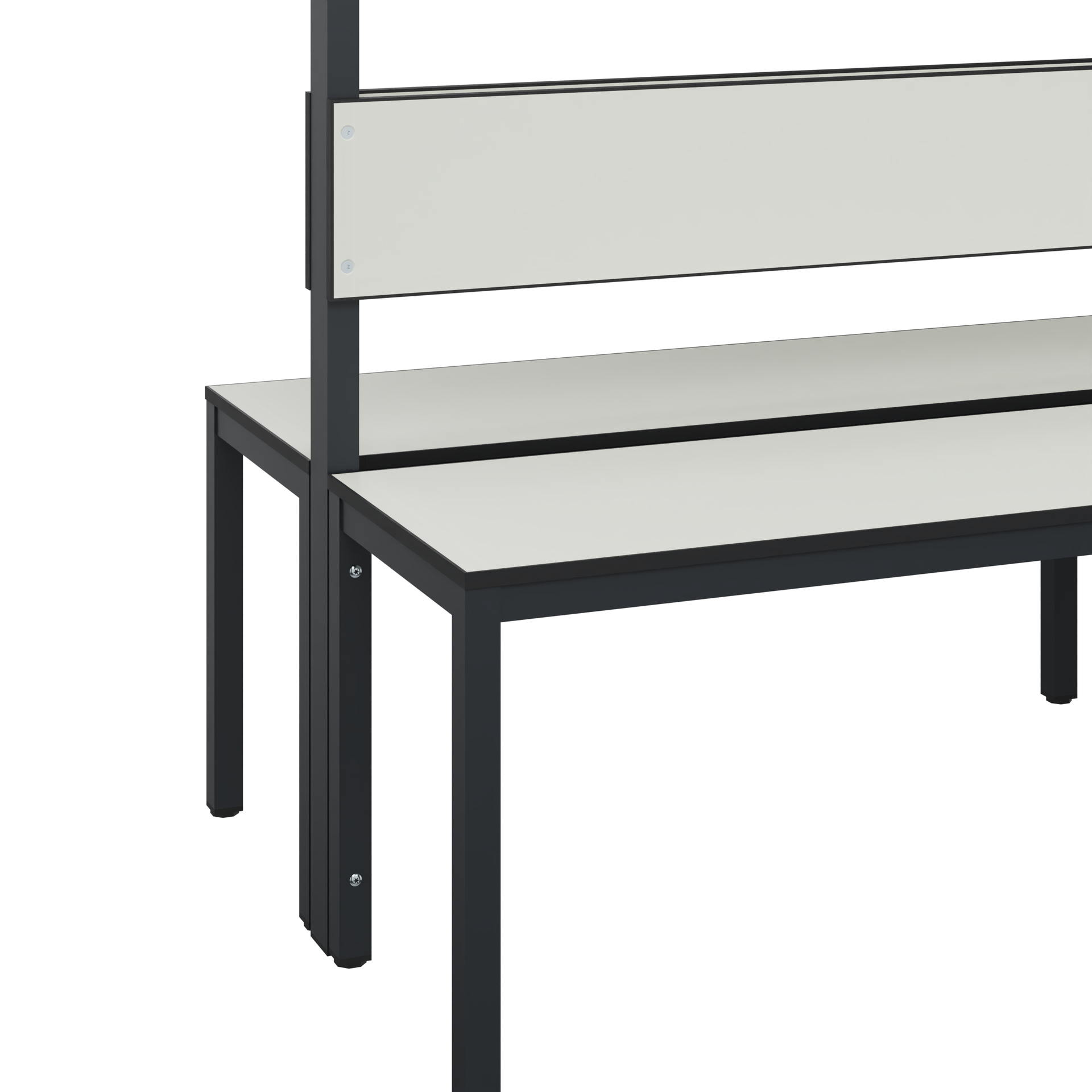 C+P Garderobenbank Solid HPL, 1716x2000x770mm, 7021/VK741