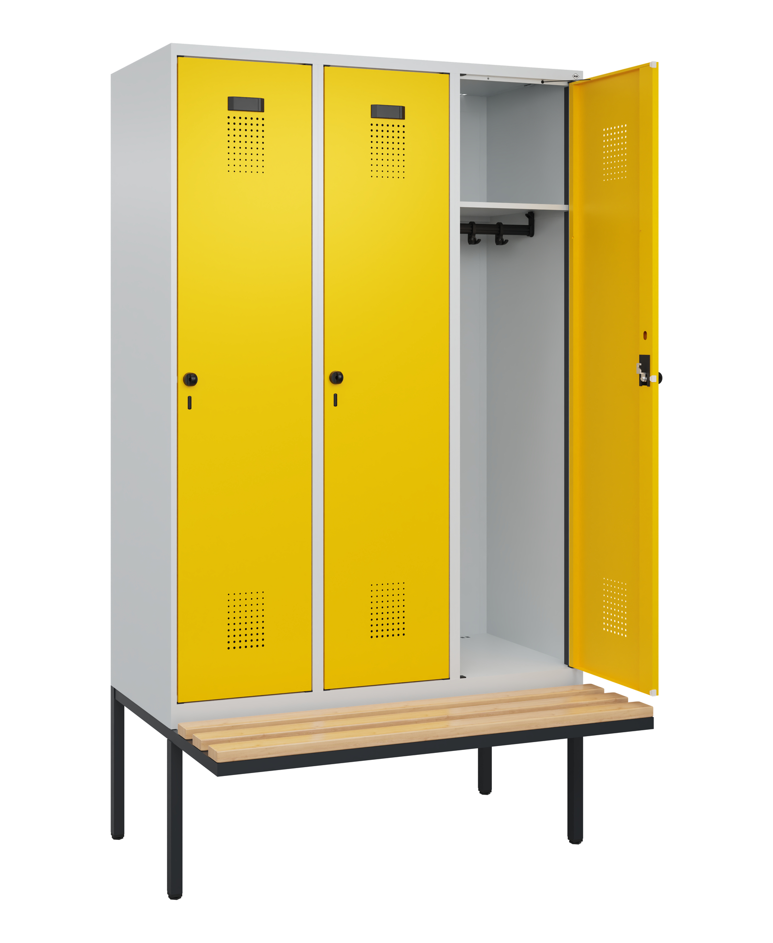 C+P Spind Evolo PLUS, Bank, 3 Abteile, 2120x1200x8