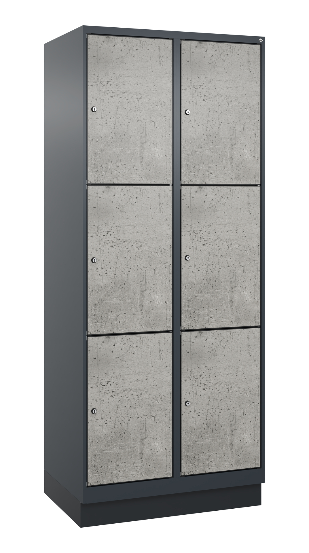 C+P Schlie�fachschrank Evolo PLUS, Sockel, 6 F�cher, 1950x800x500mm