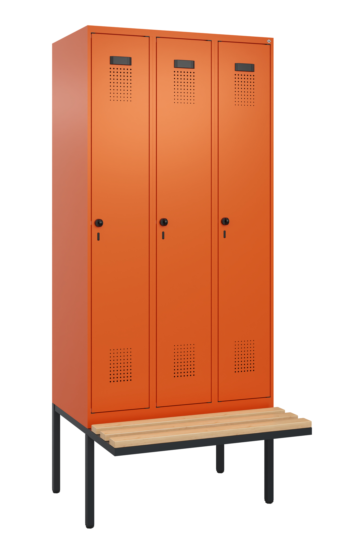 C+P Spind Evolo PLUS, Bank, 3 Abteile, 2120x900x81