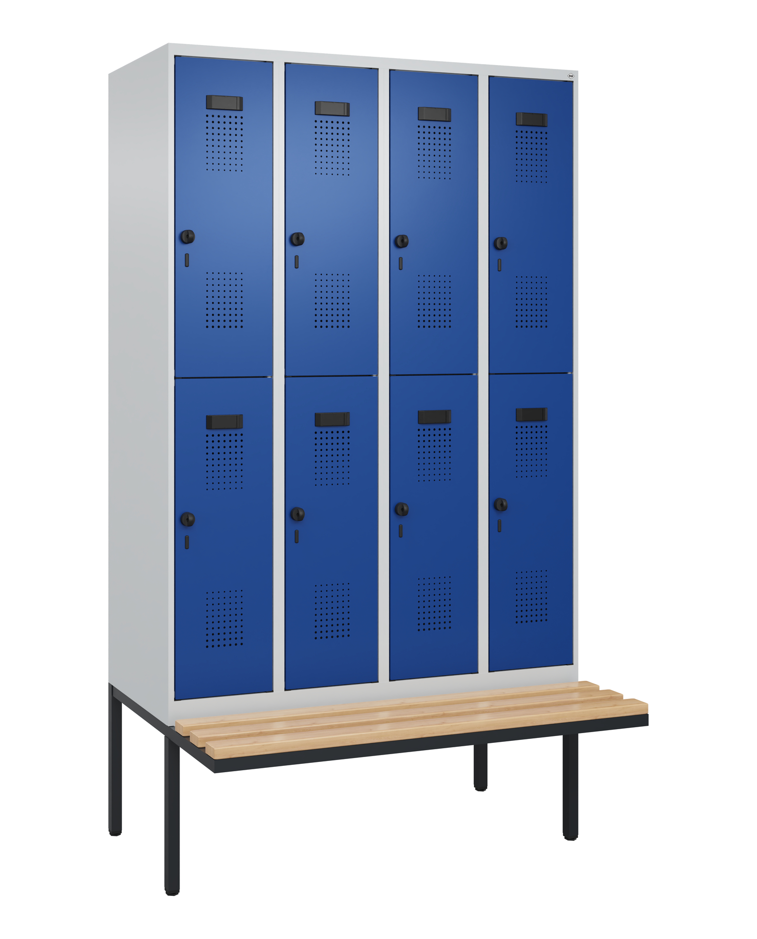 C+P Doppelstock-Spind Evolo PLUS, Bank, 8 Fächer, 