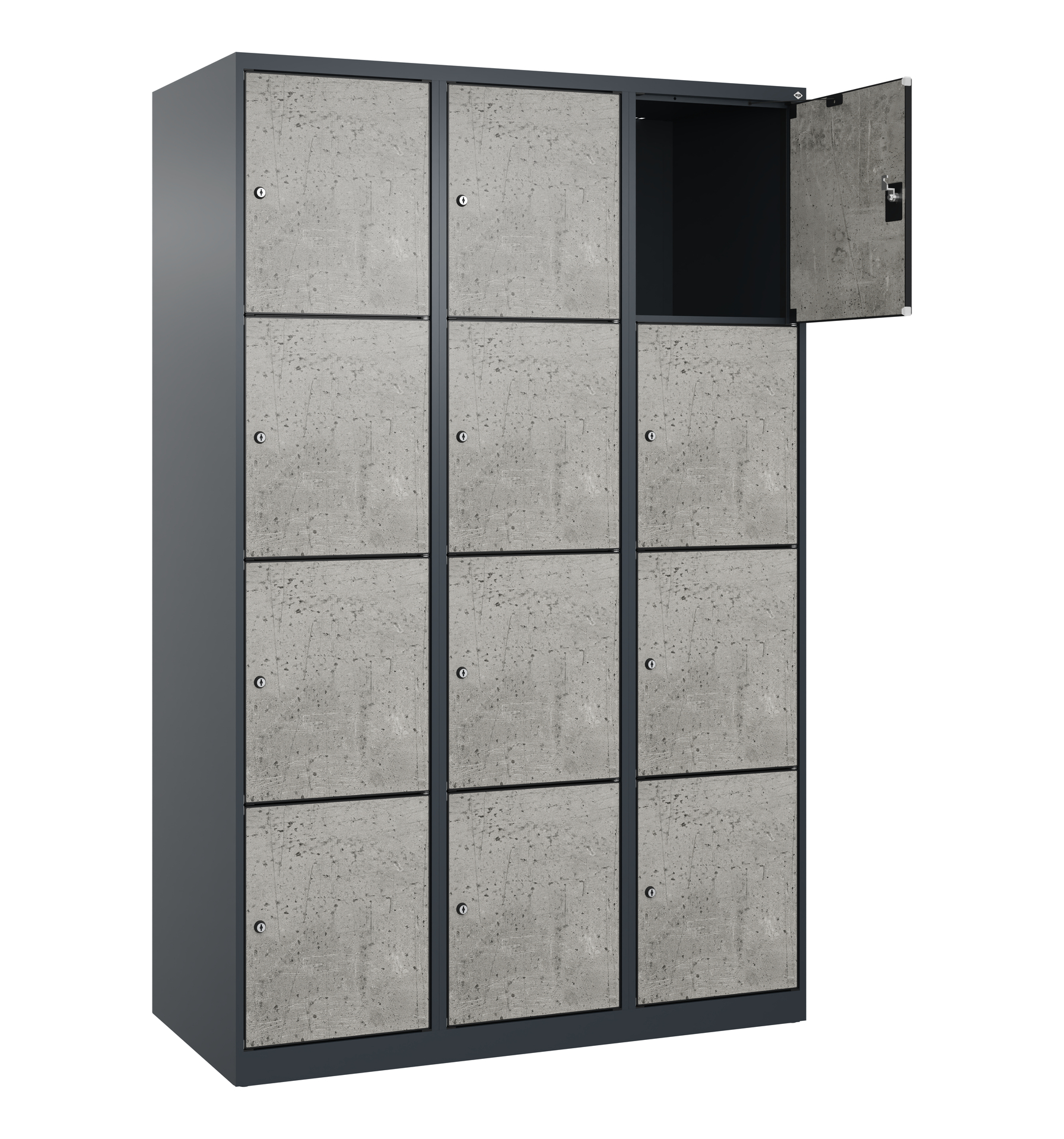 C+P Schlie�fachschrank Evolo PLUS, 12 F�cher, 1850x1200x500mm