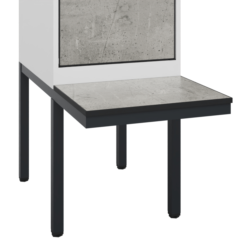 C+P Doppelst�ckiger Spind Evolo PLUS, 2 F�cher, 2120x400x815mm