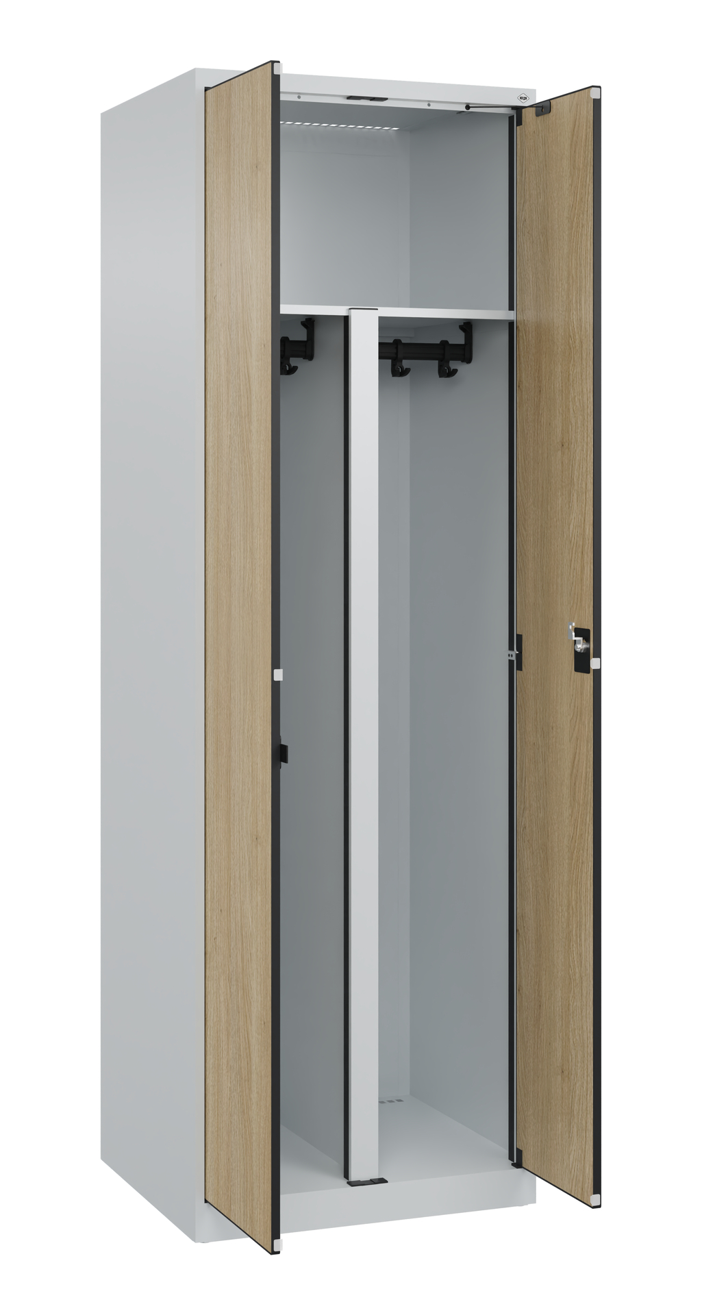 C+P PSA Schwarz-Wei�-Spind Evolo PLUS, 2 Abteile, 1850x600x500mm C+P PSA Schwarz-Wei�-Spind Evolo PLUS, 2 Abteile, 1850x600x500mm