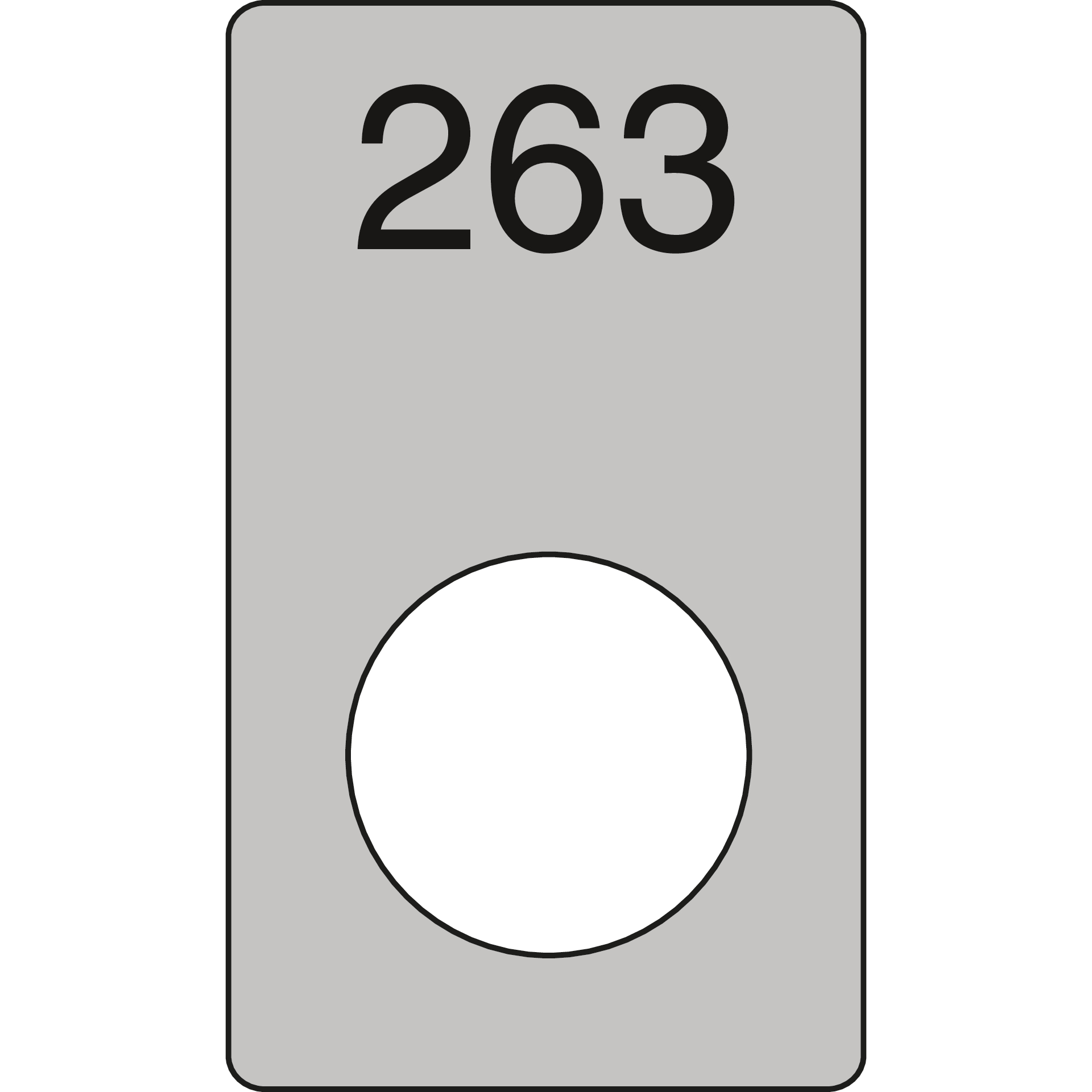 C+P Kunststoff-Nummernschild eckig, im Schlossbere