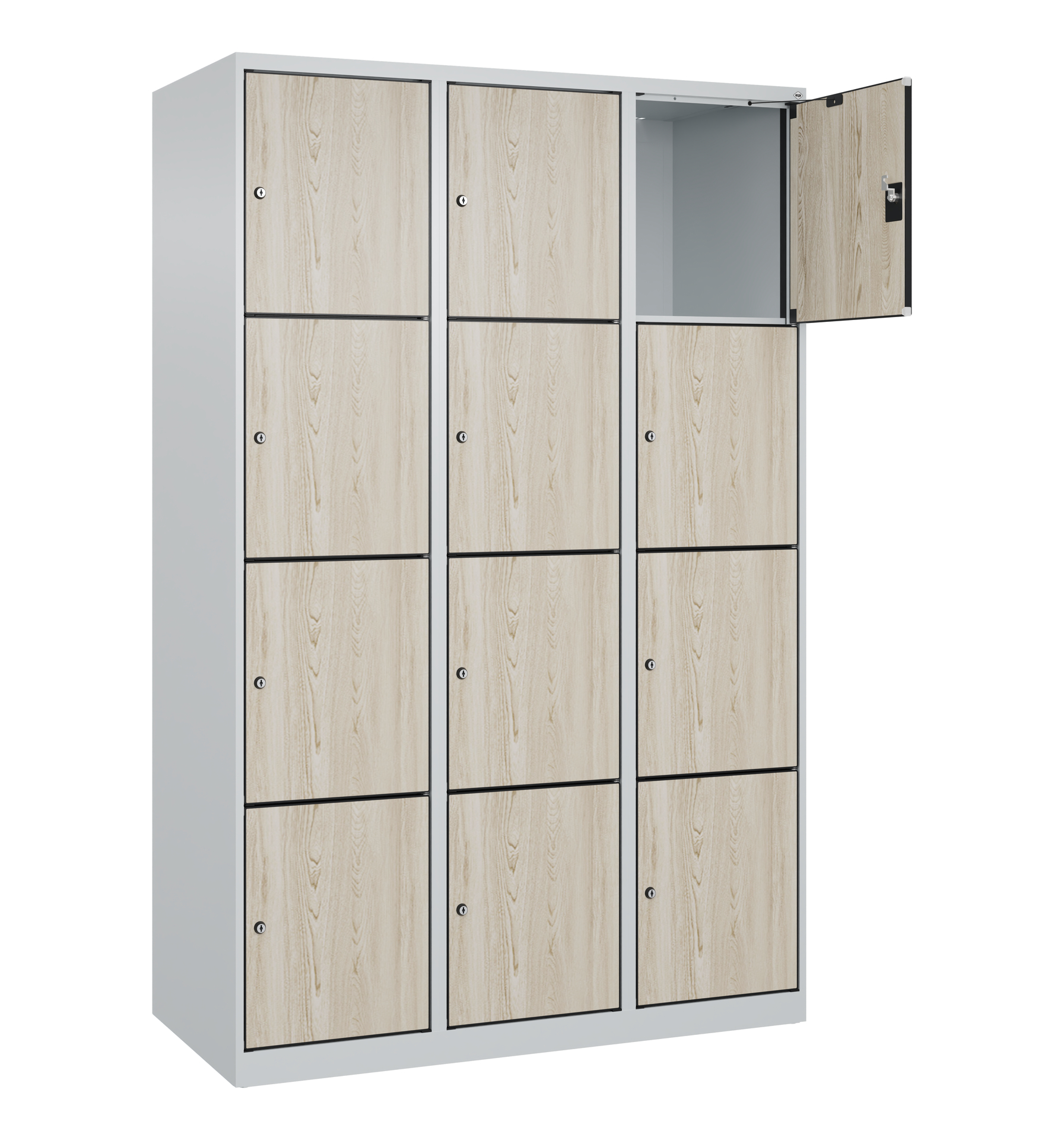 C+P Schlie�fachschrank Evolo PLUS, 12 F�cher, 1850x1200x500mm