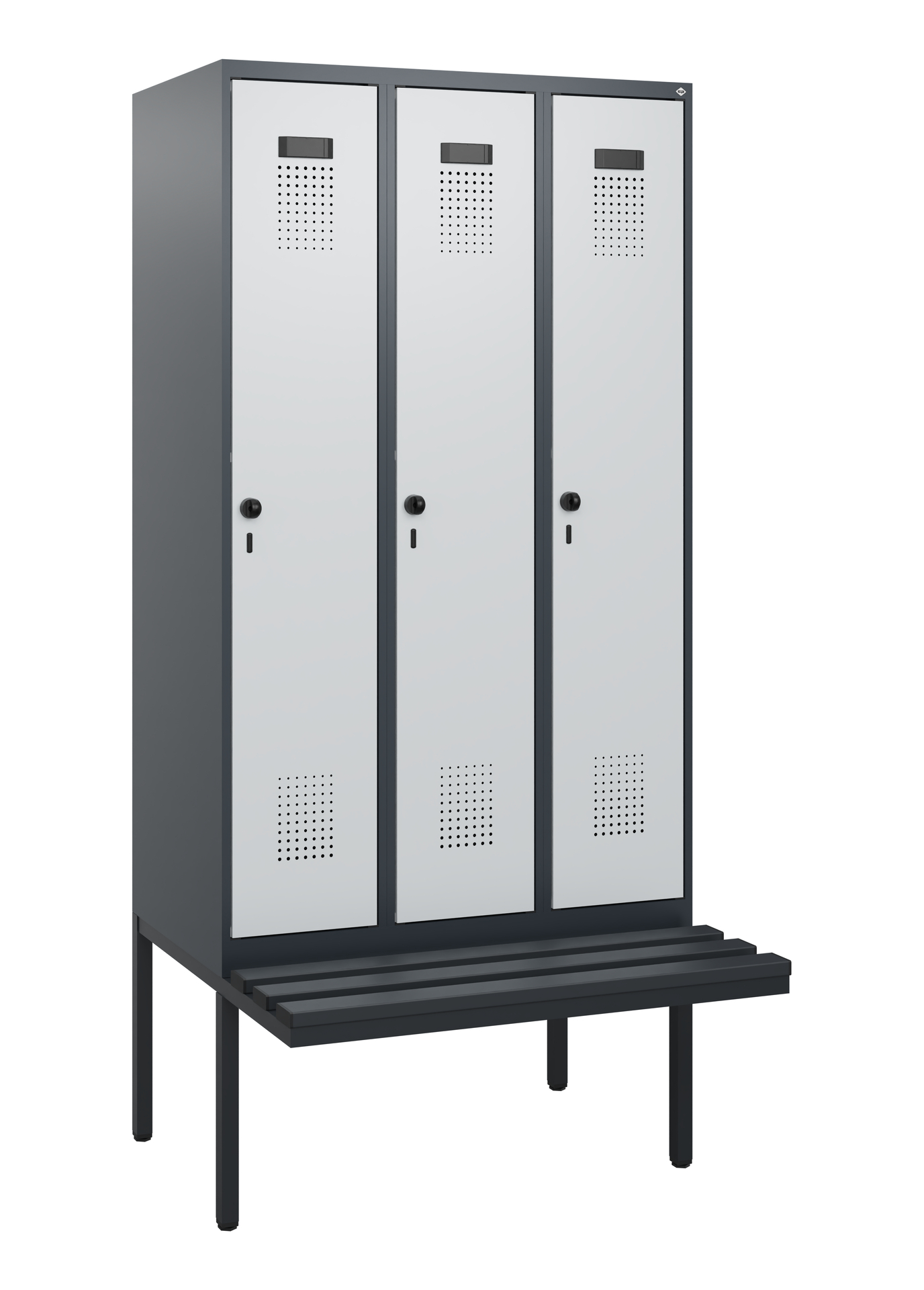 C+P Spind Evolo PLUS, Bank, 3 Abteile, 1950x900x81