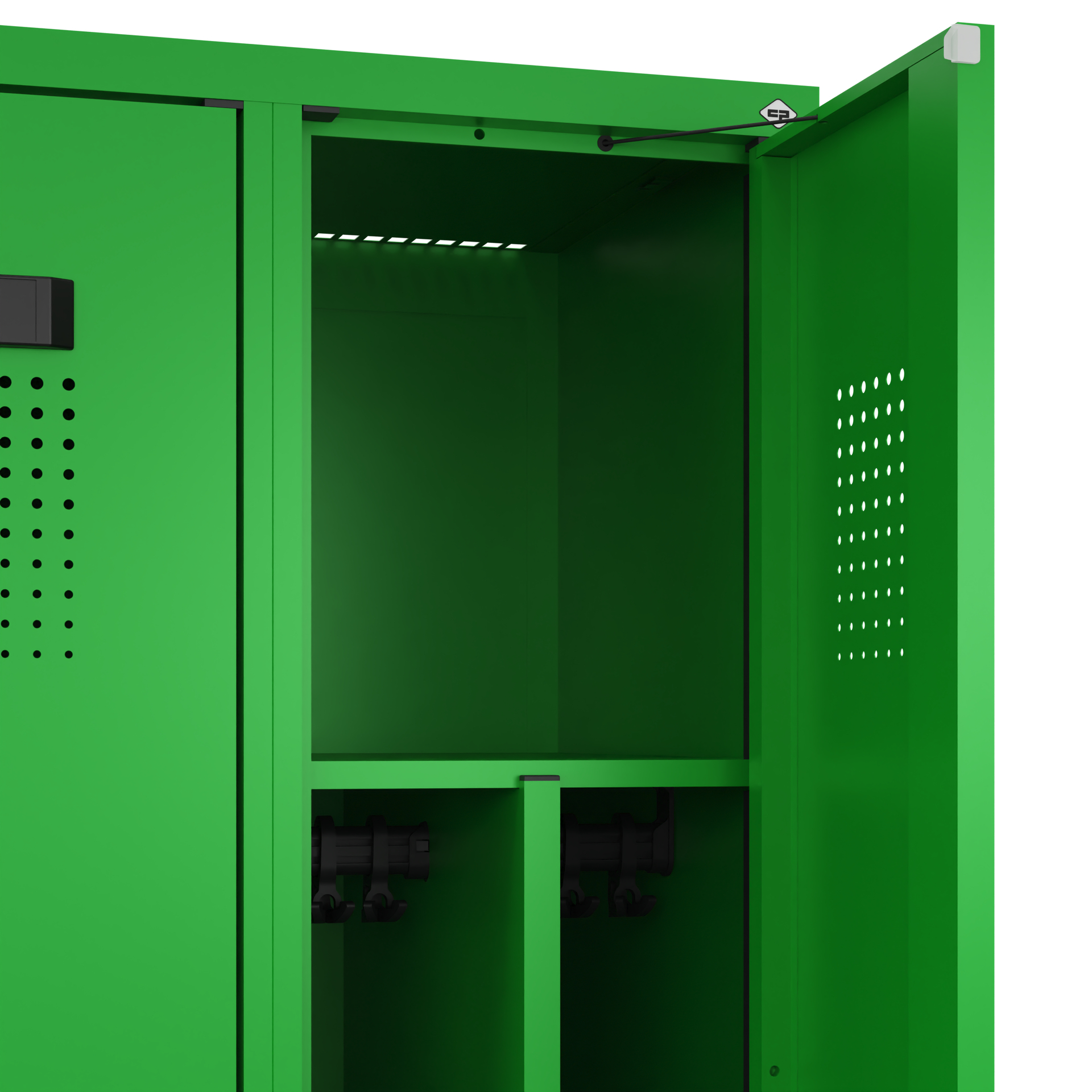 C+P Spind Evolo PLUS, Bank, 2 Abteile, 2120x600x815mm