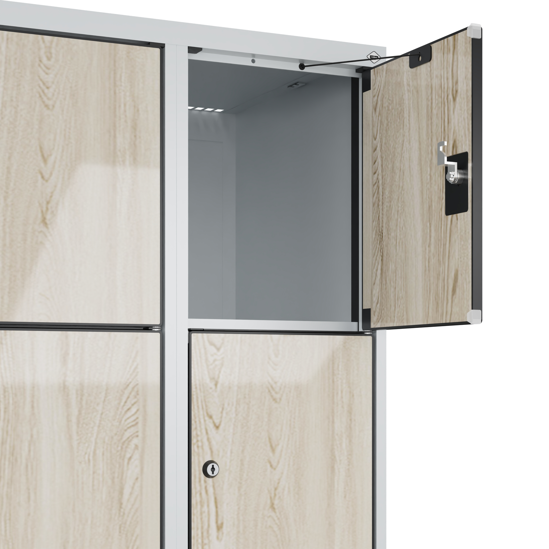 C+P Schlie�fachschrank Evolo PLUS, F��e, 10 F�cher, 1950x600x500mm