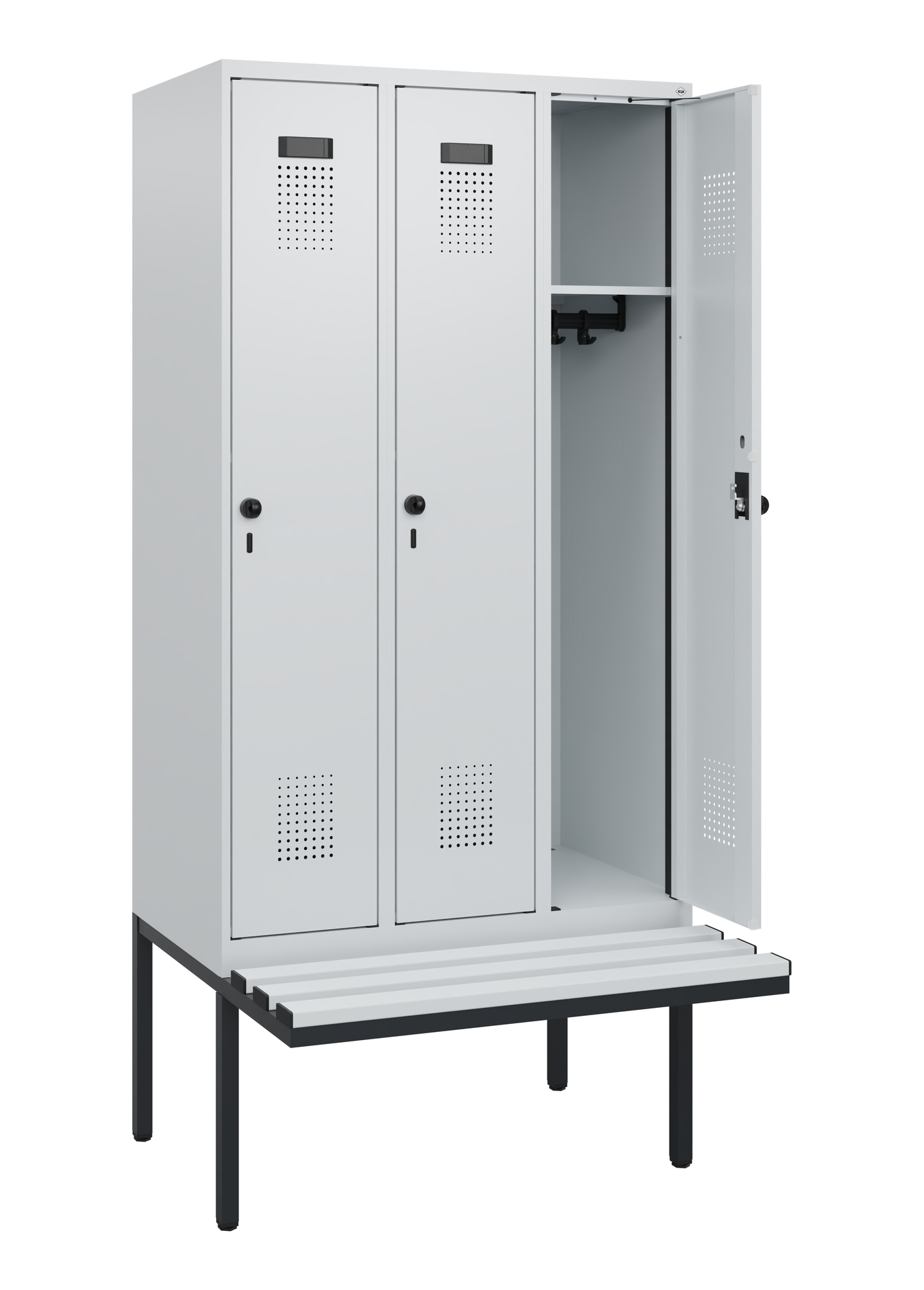 C+P Spind Evolo PLUS, Bank, 3 Abteile, 1950x900x81